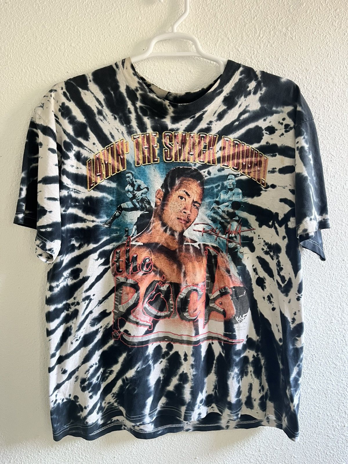 Other 1990s WWE "The Rock" tie-dye t-shirt Size US L / EU 52-54 / 3 - 1 Thumbnail