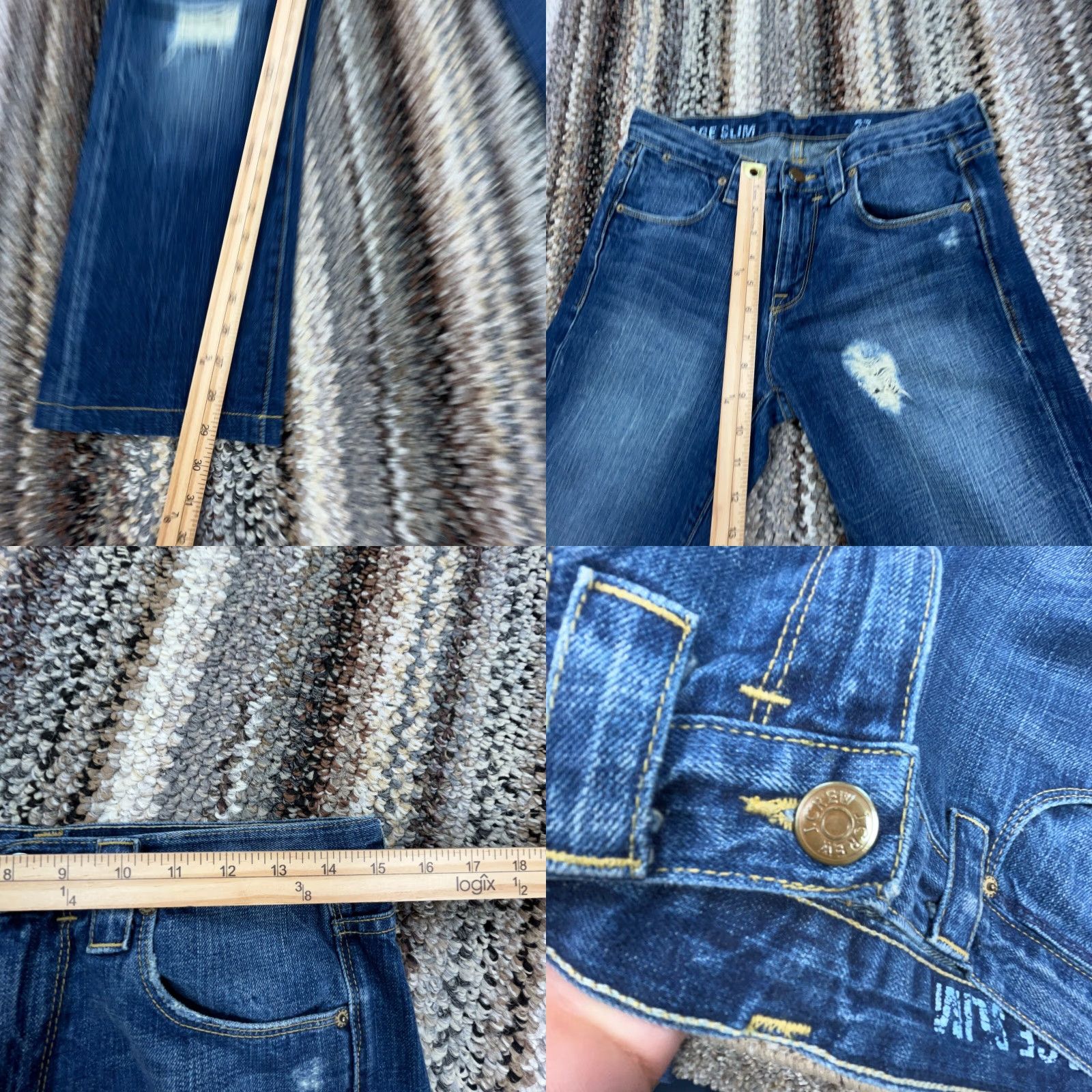 J.Crew J Crew Jeans Women 27 Vintage Slim Straight Leg Dark Wash Faded Pants Ladies Size 27" / US 4 / IT 40 - 8 Thumbnail