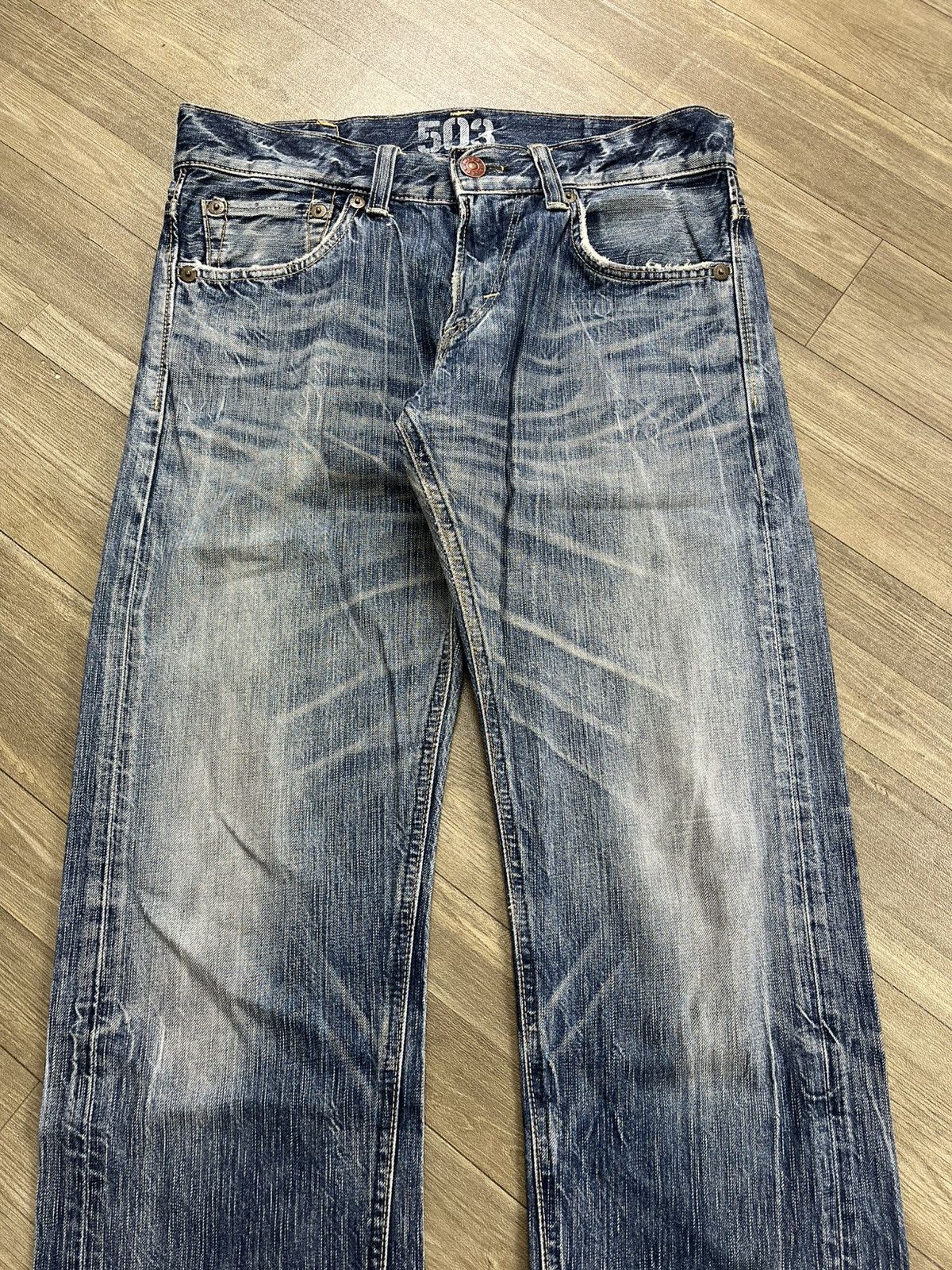 Hysteric Glamour Vintage Edwin 503 Distressed Faded Flared Jeans Lgb Style Size US 32 / EU 48 - 2 Thumbnail
