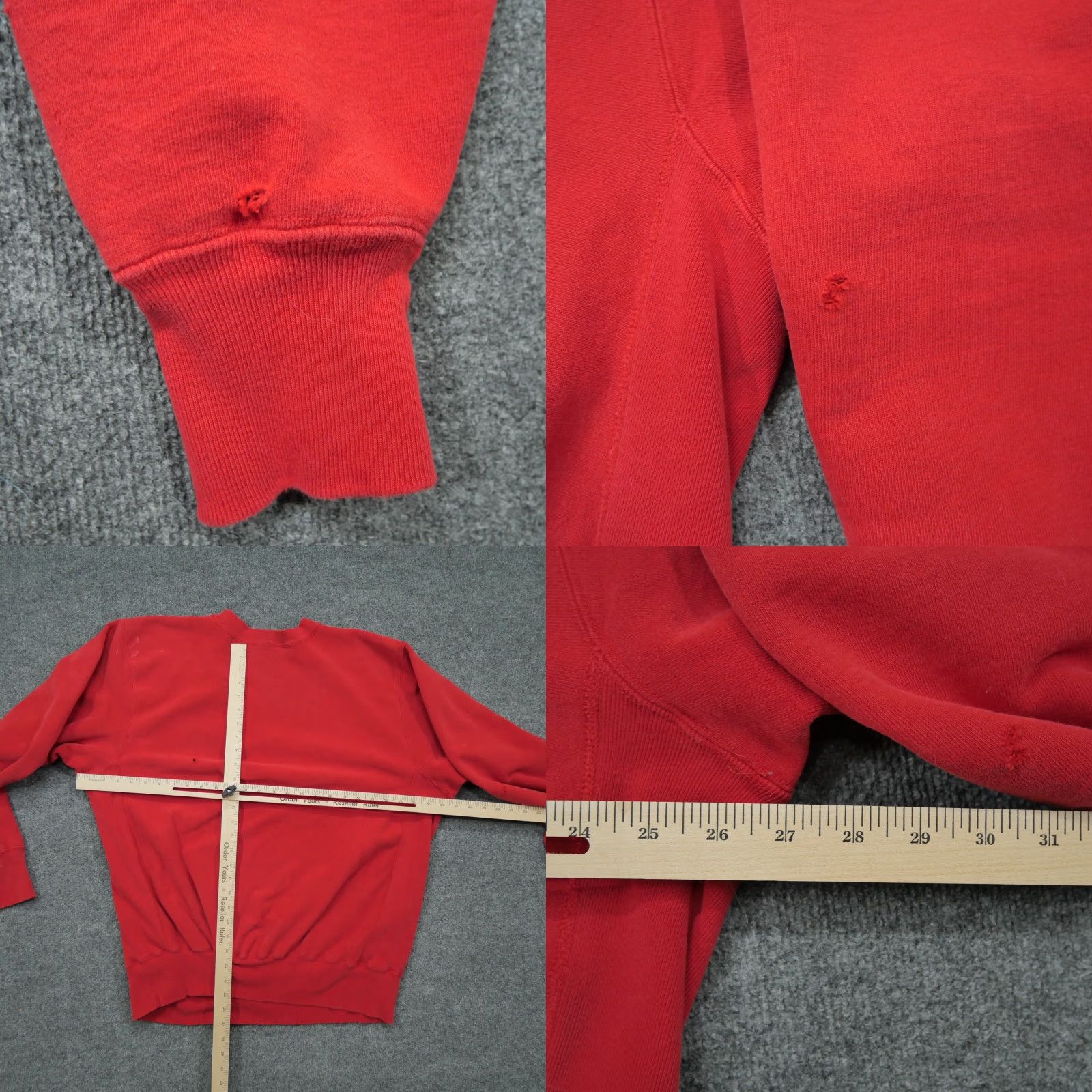Lands' End VINTAGE Lands' End Sweatshirt Mens Pullover Crew Neck Cotton Blend Red XL Tall Distressed Holes 90s University Logo All Seasons Size US XL / EU 56 / 4 - 10 Thumbnail
