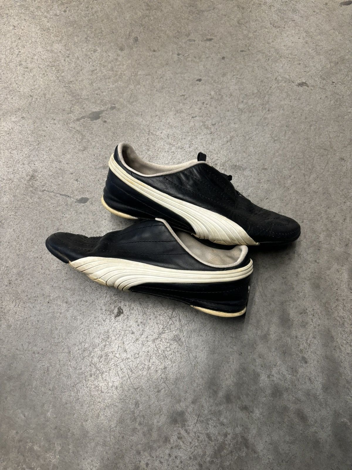 Avant Garde Puma Vintage Leather Sneakers Puma Vintage 90s Black White Avant Garde Grailed