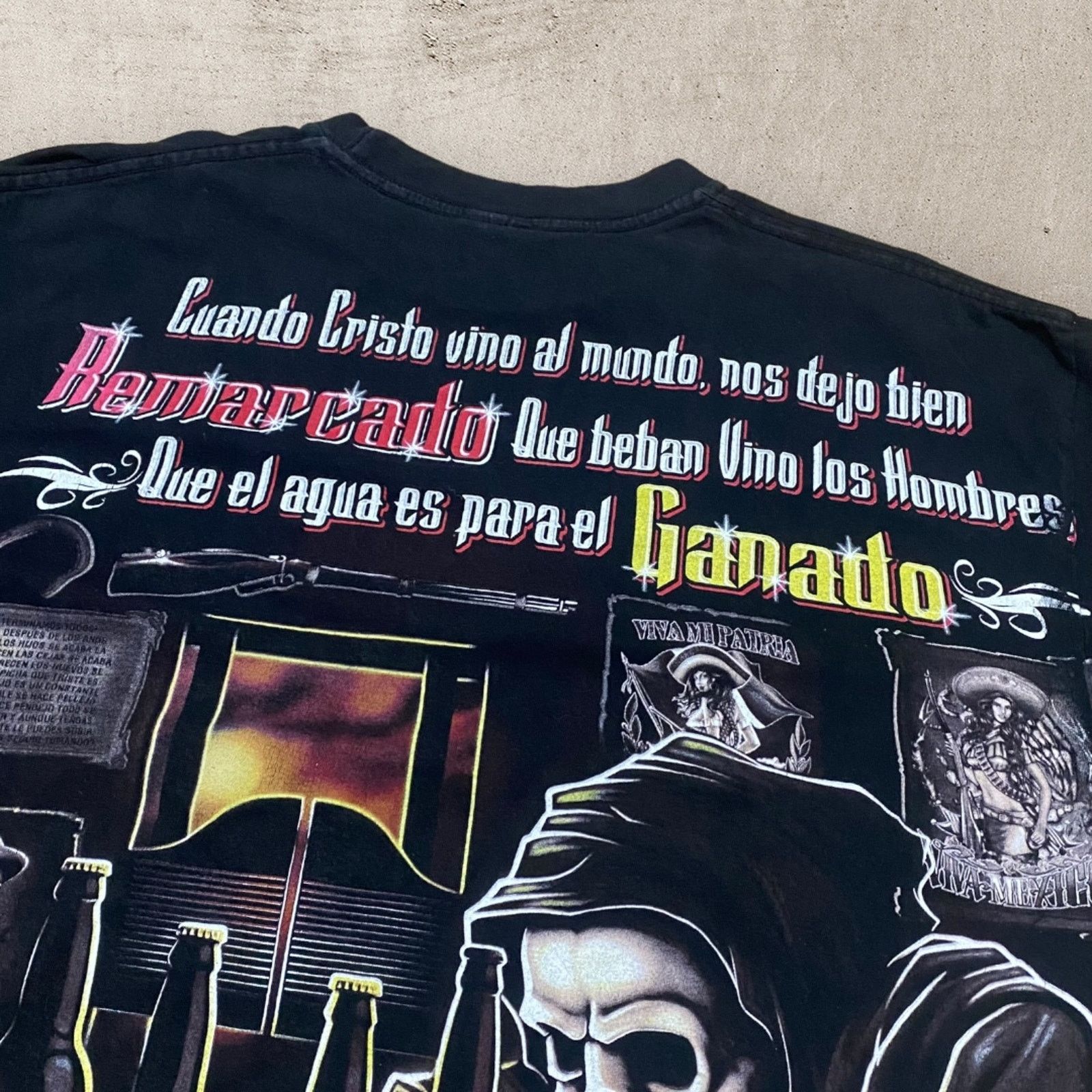 Vintage Vintage Santa Muerte Holy Dealth Grim Reaper Mexico T Shirt Size US XXL / EU 58 / 5 - 4 Thumbnail