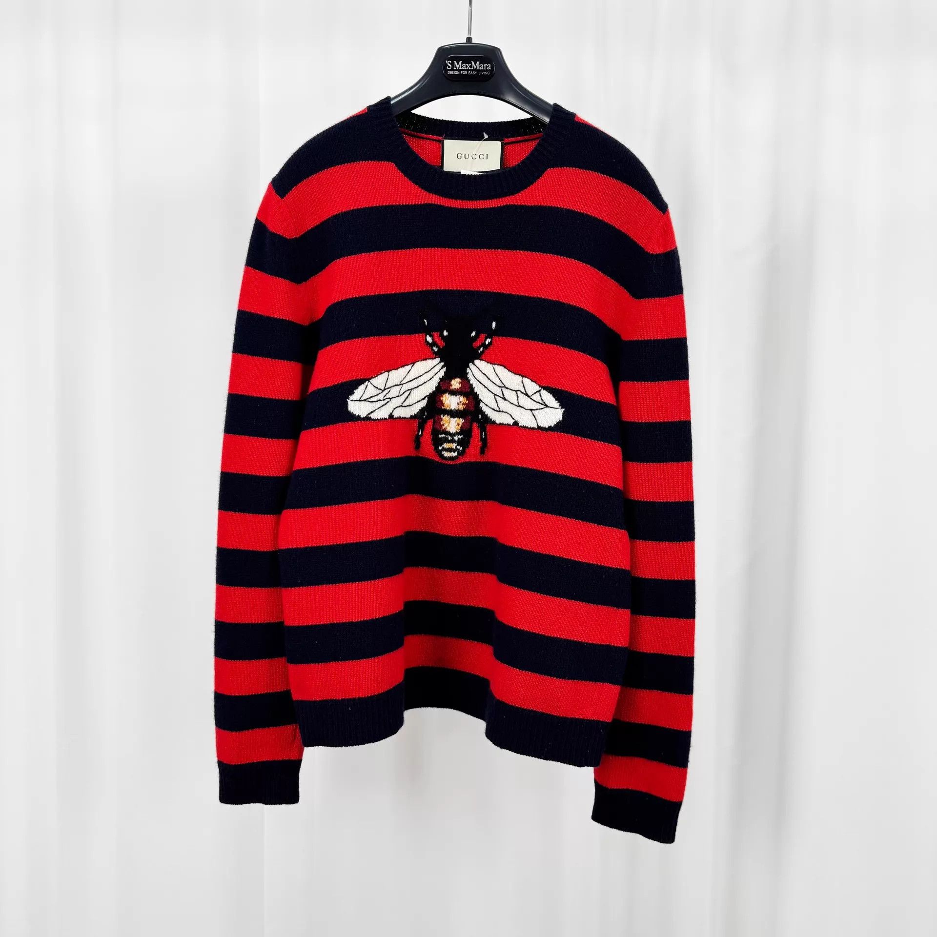 Gucci Gucci Bee & Logo Stripe Knit Sweater M 98 New Size M / US 6-8 / IT 42-44 - 1 Thumbnail