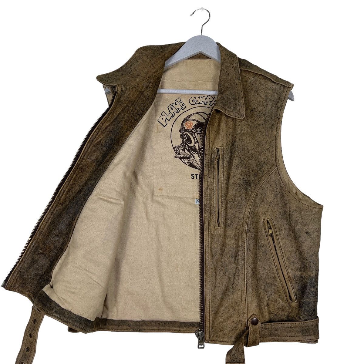 🔥 RARE ARCHIVES PLANE COMPANY AIR FORCE LEATHER TANK TOP