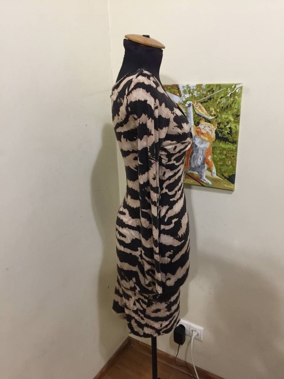 Roberto Cavalli ROBERTO CAVALLI Leopard Animal Print Wrap Dress Size M / US 6-8 / IT 42-44 - 5 Thumbnail