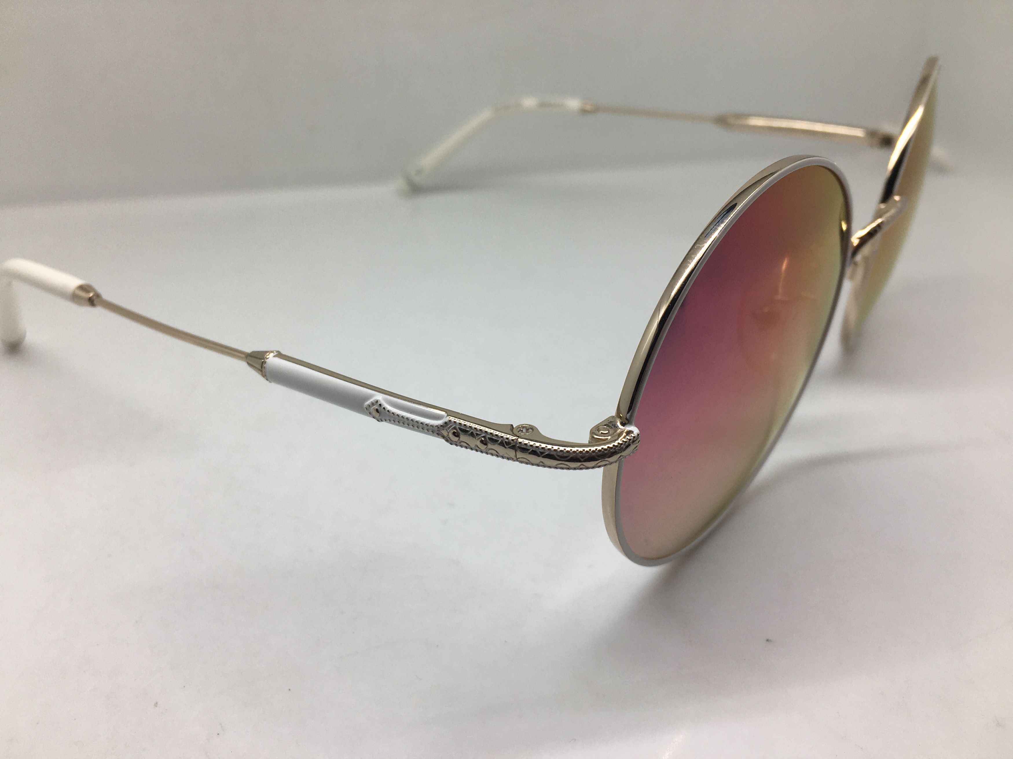 Other Helen Keller White Round Sunglasses Frame GATSBY ARISTOCRAT Size ONE SIZE - 3 Thumbnail