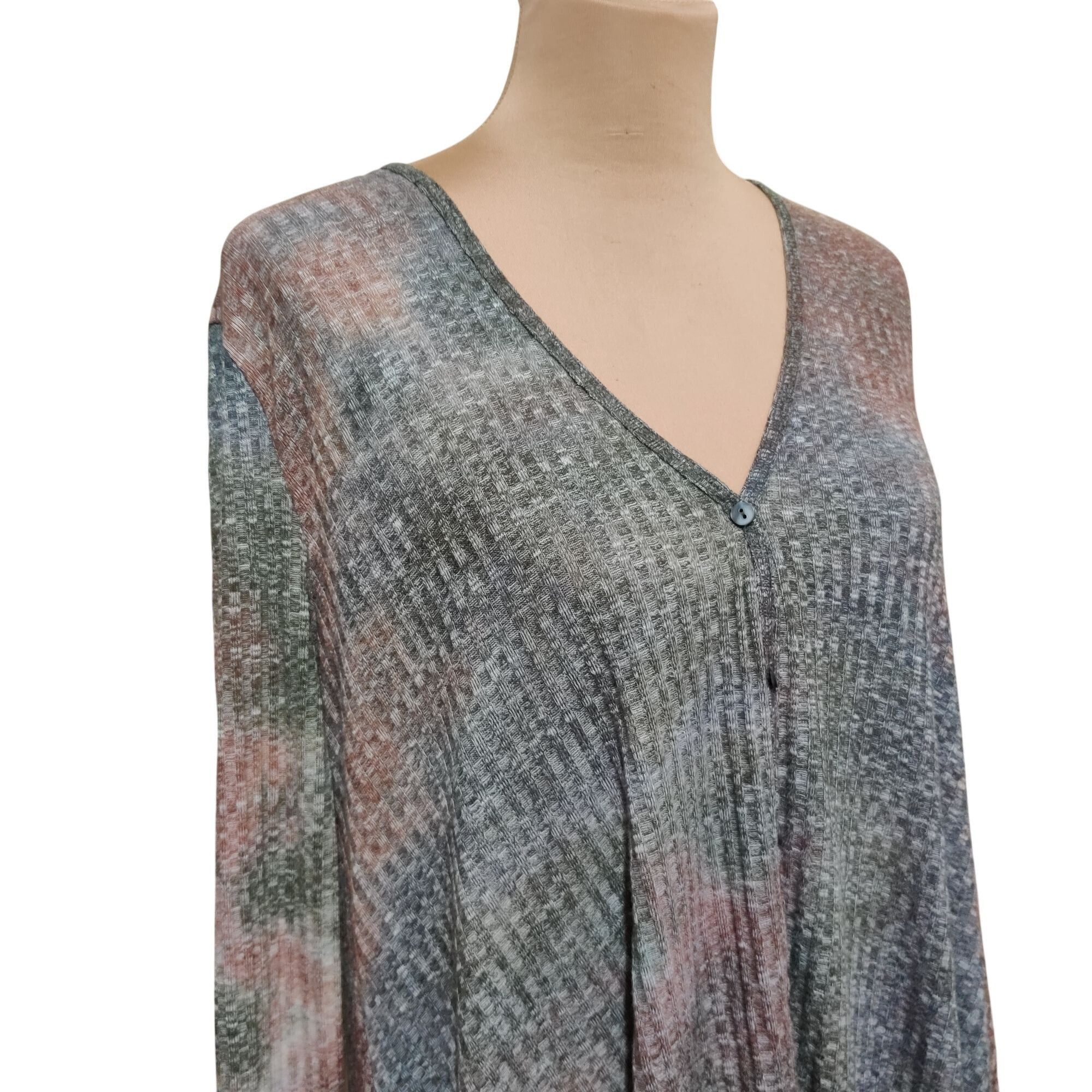 Other Very J S Oversized Tie Dye Ribbed Knit Midi Tunic Dress Butt Size S / US 4 / IT 40 - 2 Thumbnail