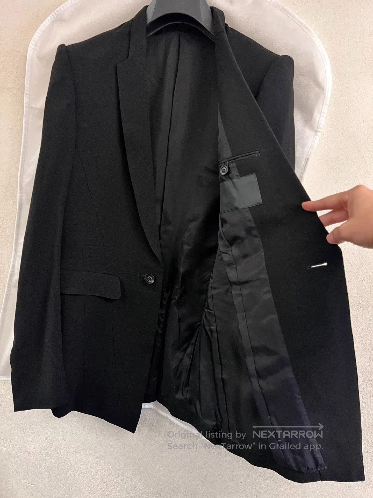 Julius Black Shoulder-Padded Blazer Jacket. Size US M / EU 48-50 / 2 - 8 Thumbnail