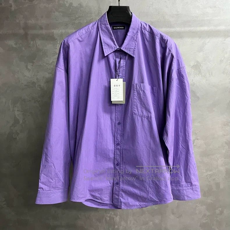 Balenciaga size 39 Purple Solid Color Embroidered Brand Lo