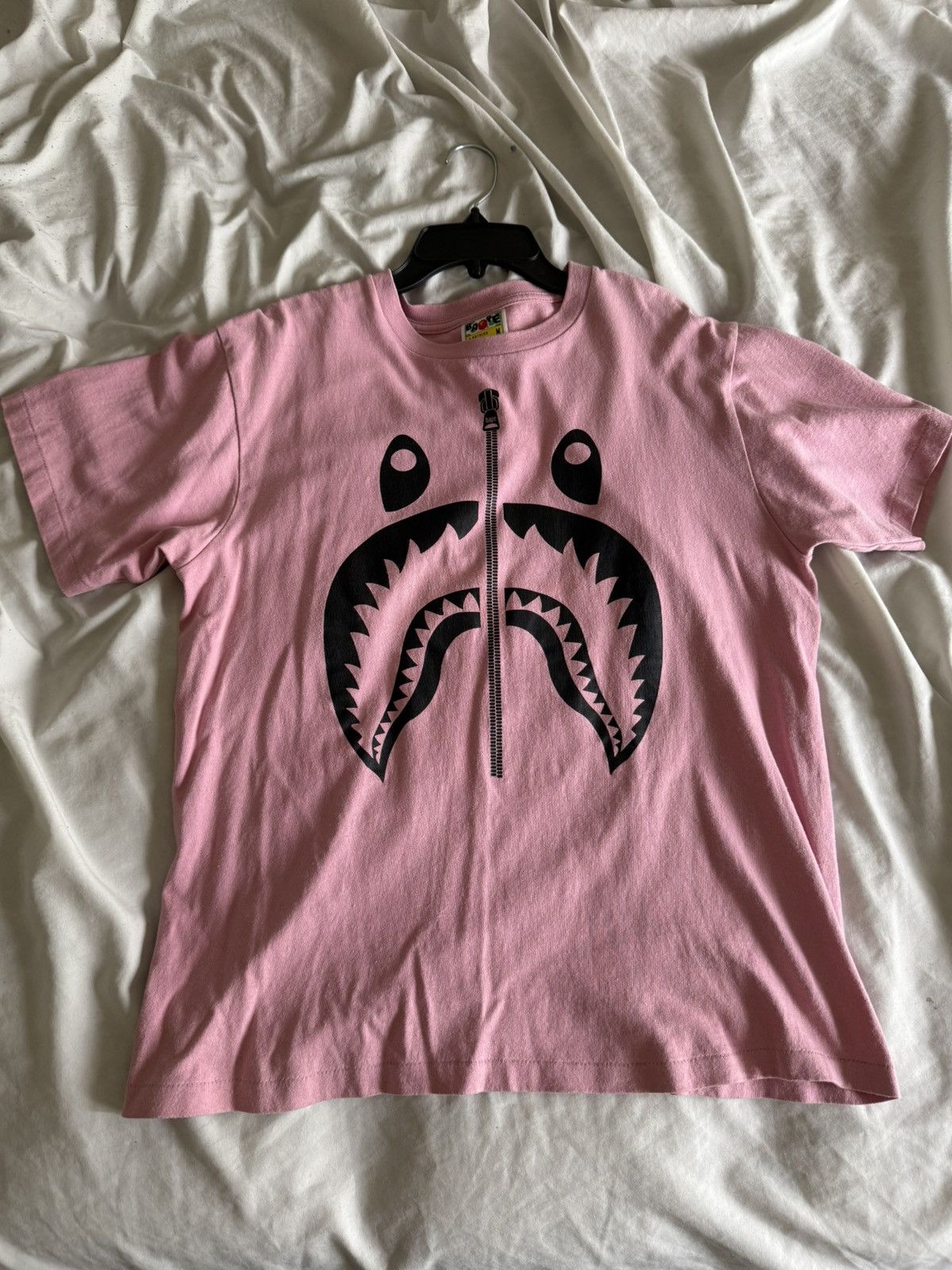 Bape Bapesta Pink Shark T shirt Size US M / EU 48-50 / 2 - 1 Thumbnail