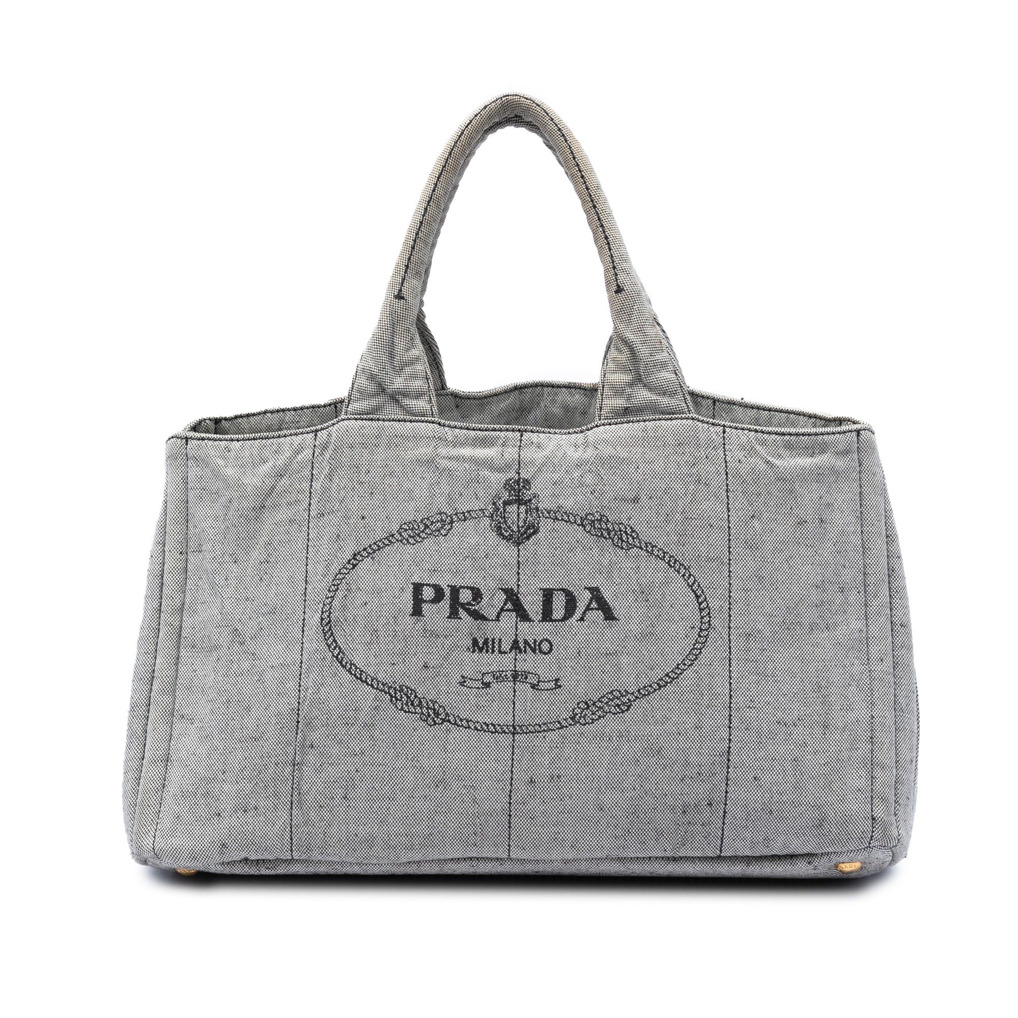 Prada Large Canvas Canapa Logo Satchel Size ONE SIZE - 1 Thumbnail