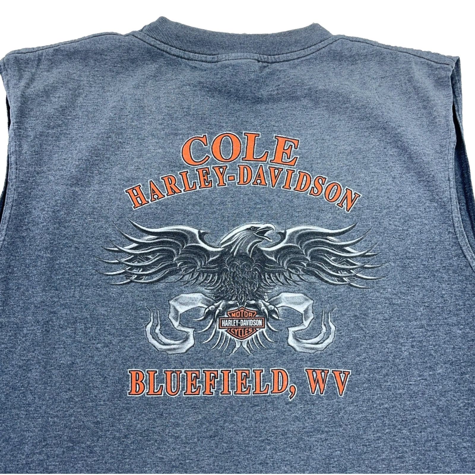 Harley Davidson VINTAGE Harley-Davidson Shirt Men L Gray Tee Tank Top Biker Retro Y2K Eagle Logo Size US L / EU 52-54 / 3 - 3 Thumbnail