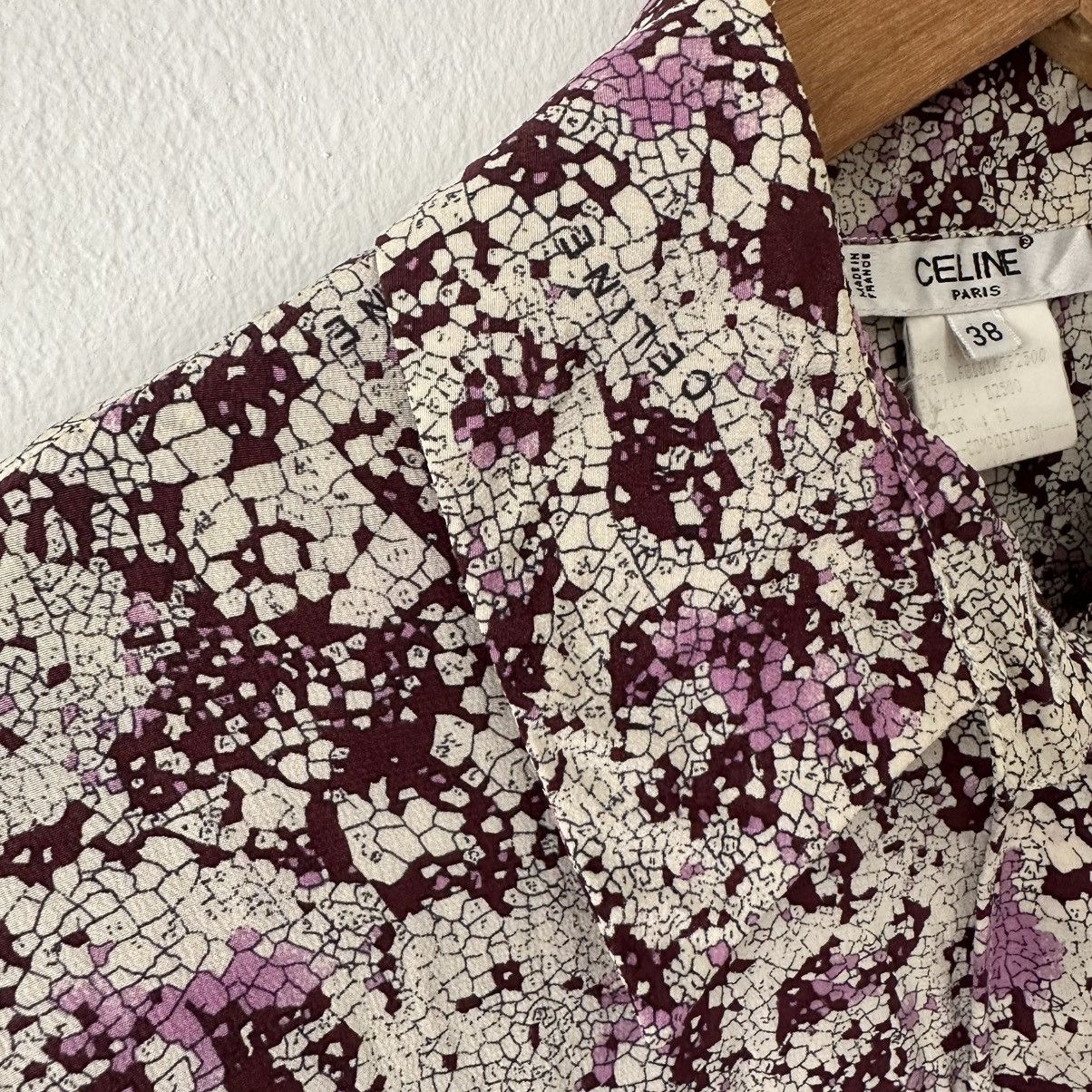 Celine Celine Sakura Snake Print Silk Button Dress Size L / US 10 / IT 46 - 10 Thumbnail