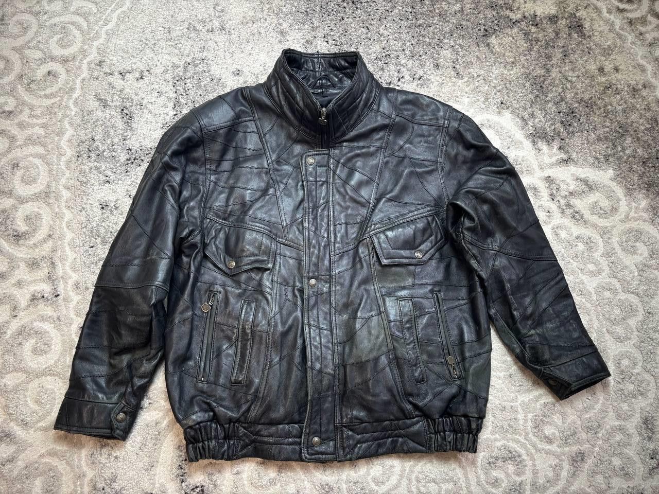 Vintage 90s Vintage Elazar Leather Patchwork Bomber Jacket Size US XL / EU 56 / 4 - 4 Thumbnail