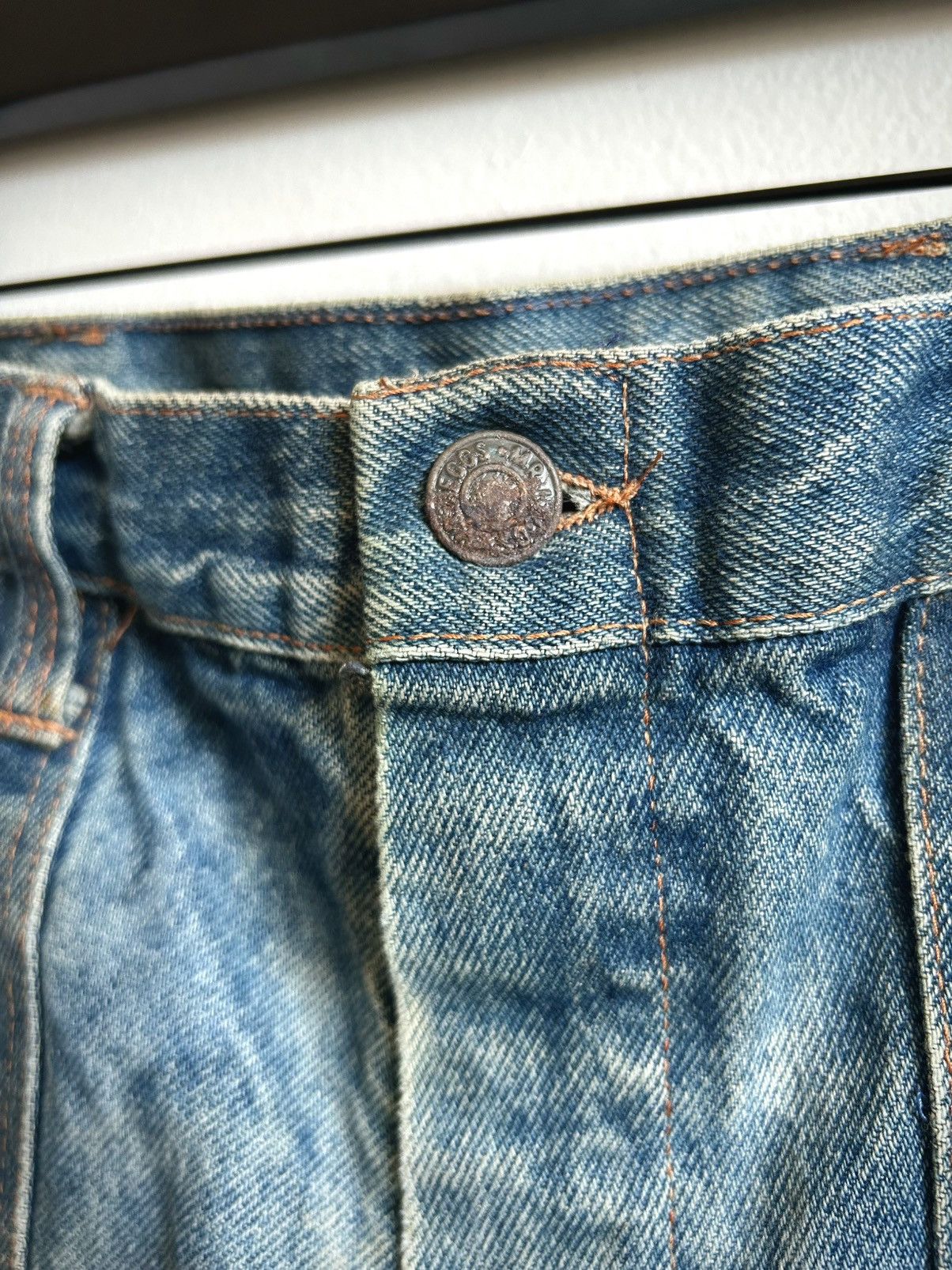 Vintage Vintage 1970s Mr Leggs Distressed Women’s Denim Flare Jeans Size 28" / US 6 / IT 42 - 9 Thumbnail