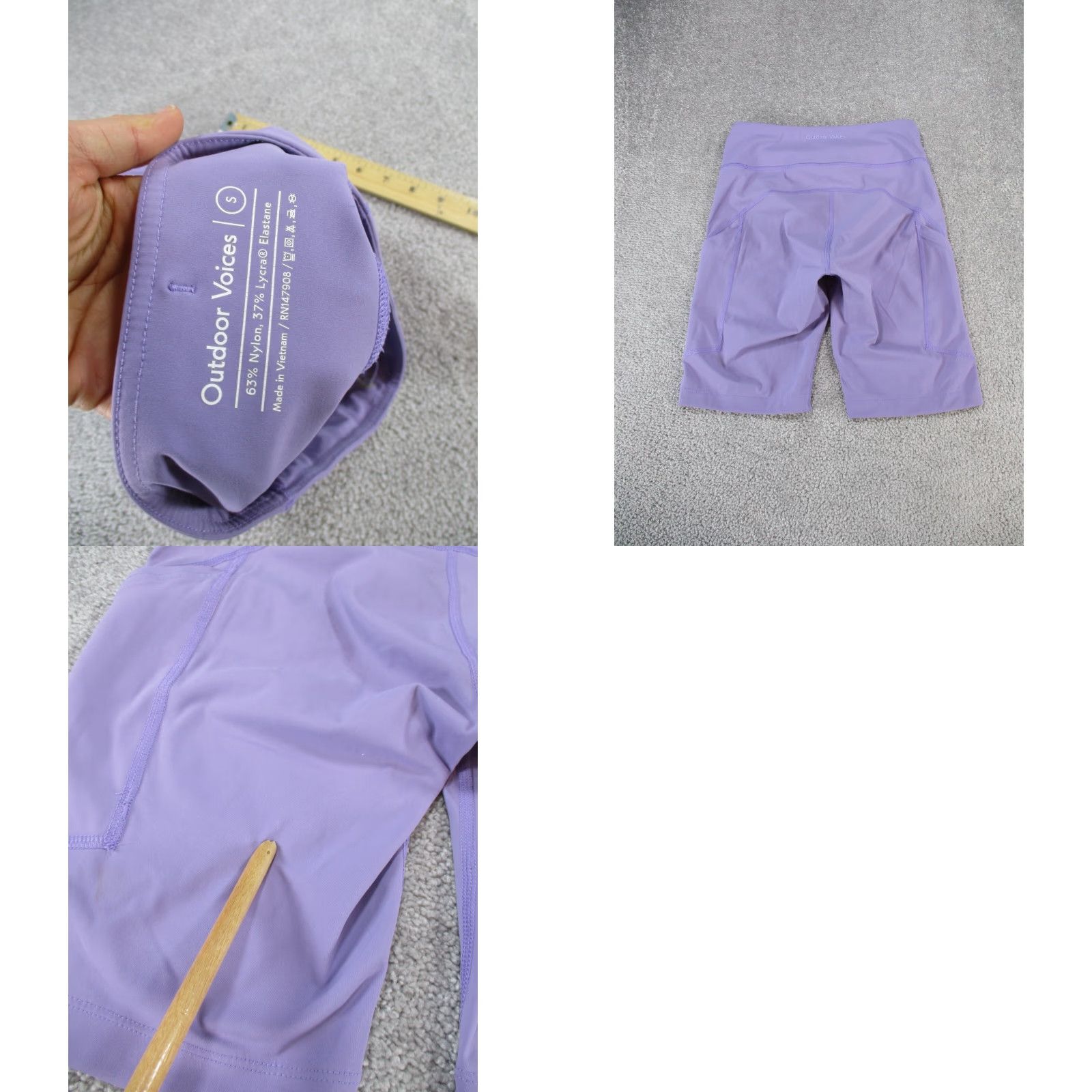 LIV Outdoor Outdoor Voices Shorts Women S Purple Biker Nylon Spandex Activewear Gym Running 90s? Size 28" / US 6 / IT 42 - 8 Thumbnail