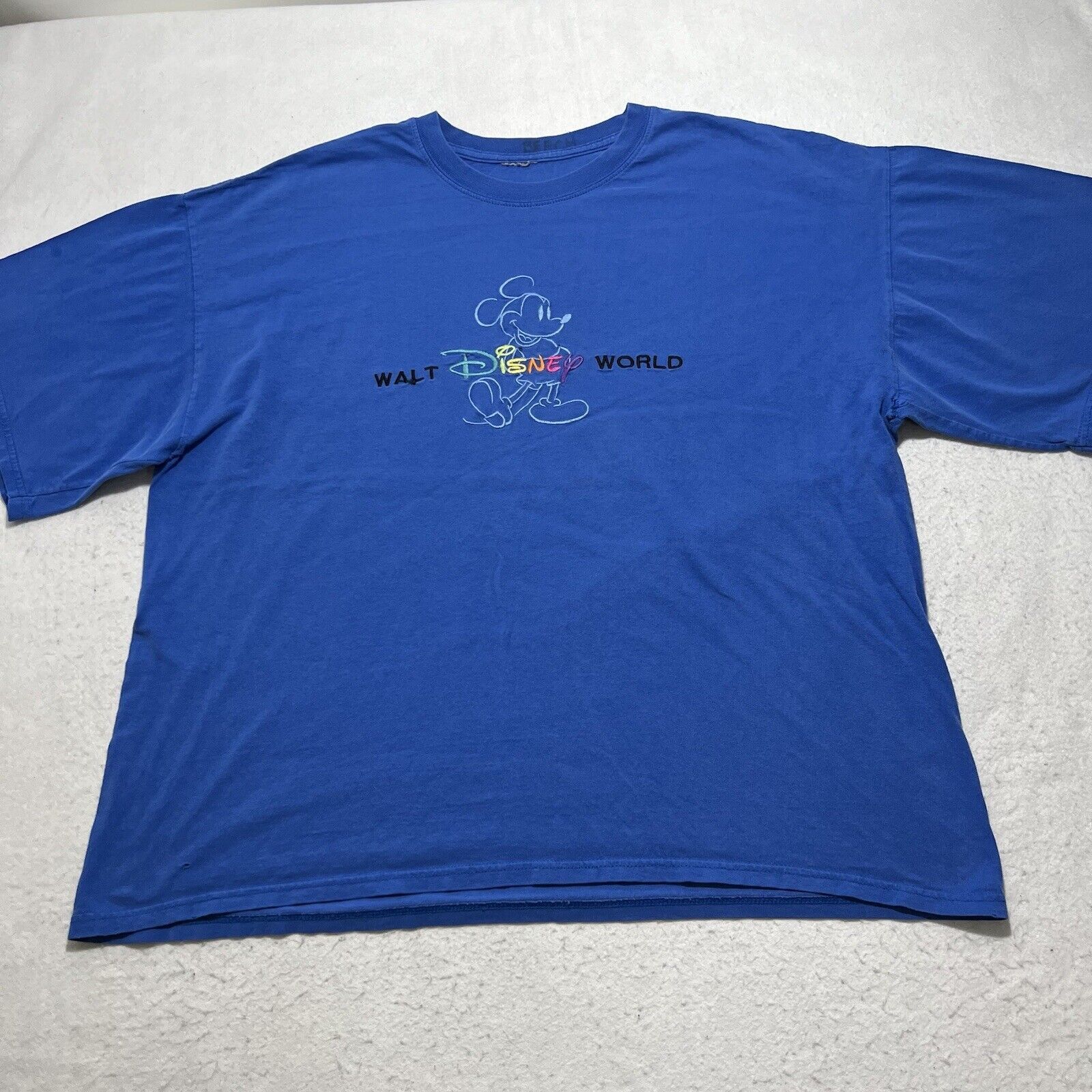 Disney Vintage Disney Embroidered Tee Mickey Mouse Rainbow T Shirt Size US XXL / EU 58 / 5 - 1 Thumbnail