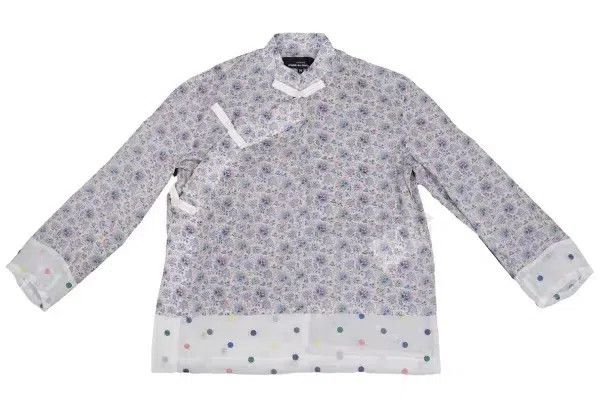 Comme des Garcons Comme Des Garcons Purple Vintage Floral Chinese Top Size M / US 6-8 / IT 42-44 - 2 Thumbnail