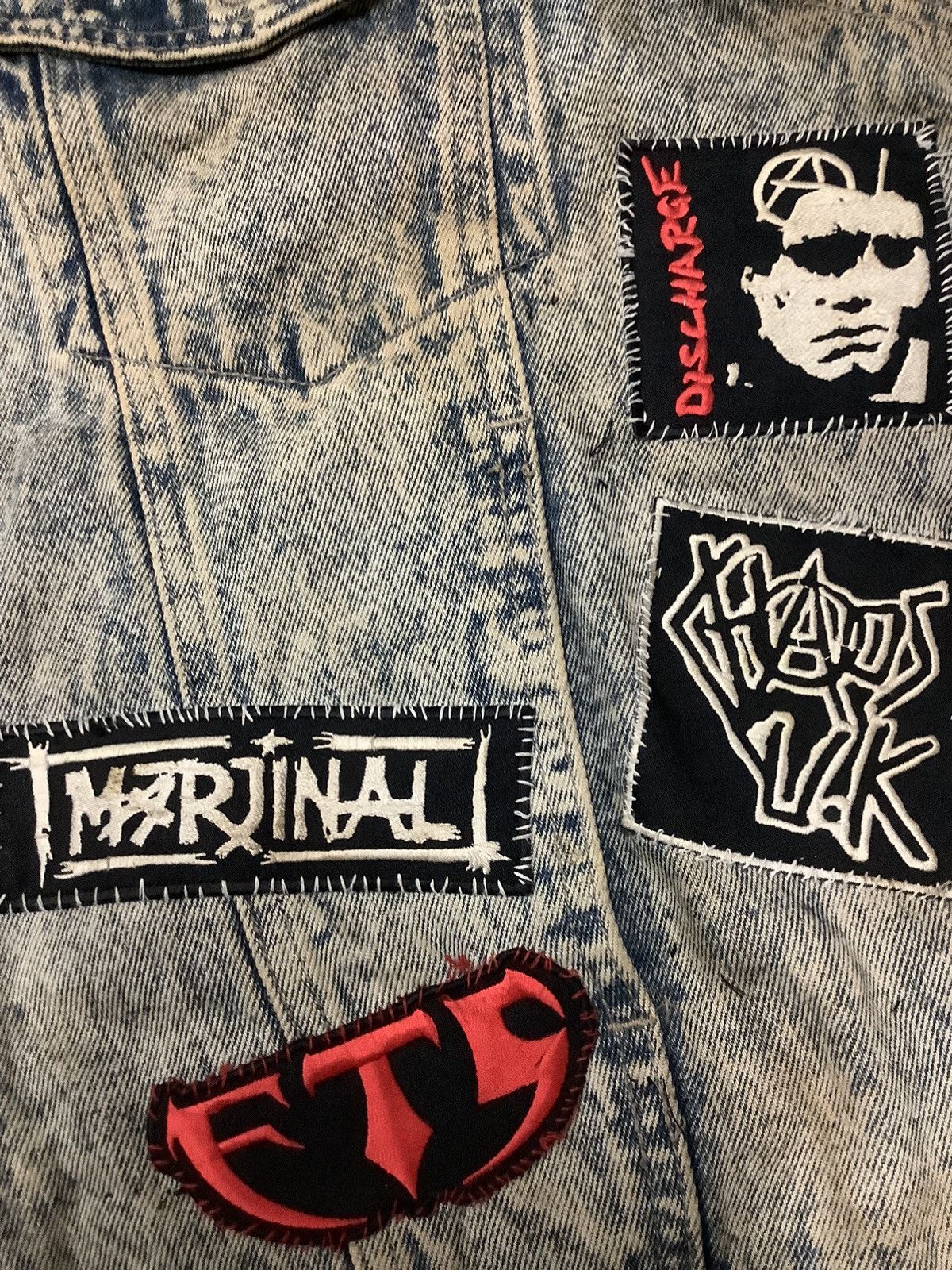 Designer × Vintage VINTAGE 90s THE EXPLOITED BATTLE JACKET CUSTOM Size US L / EU 52-54 / 3 - 12 Thumbnail