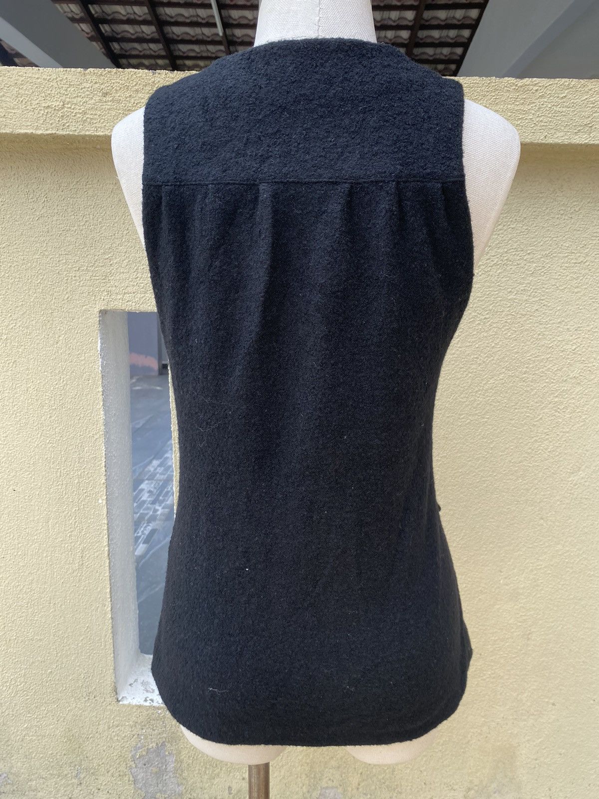 Chimala × Japanese Brand black wool waist vest Size S / US 4 / IT 40 - 4 Thumbnail