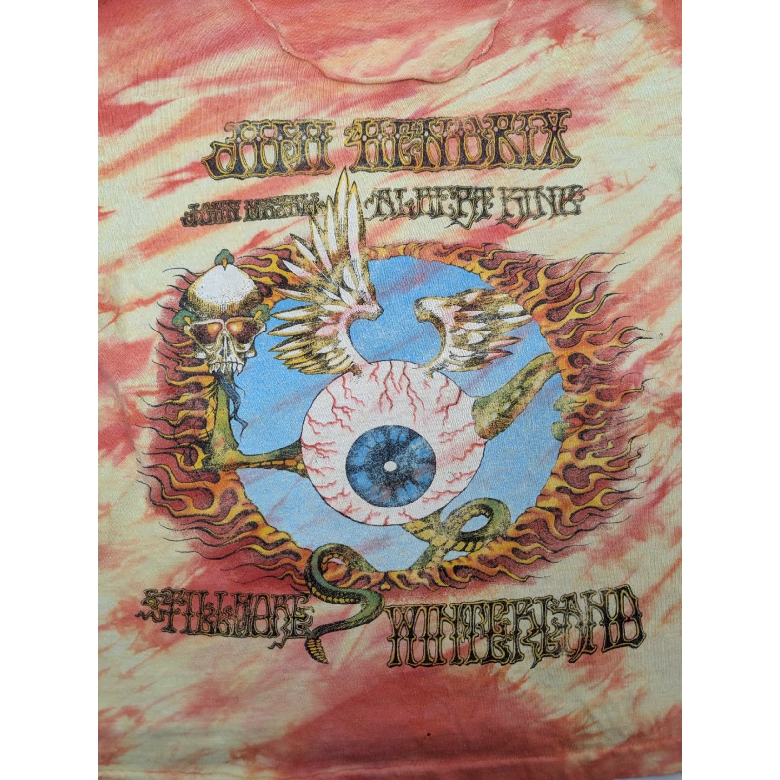 Vintage VINTAGE Wright’s Heavy Weight Jimi Hendrix T-Shirt Flying Eyeball Albert King Fillmore Winterland Sz L Orange Woman? Mens Size US L / EU 52-54 / 3 - 2 Thumbnail