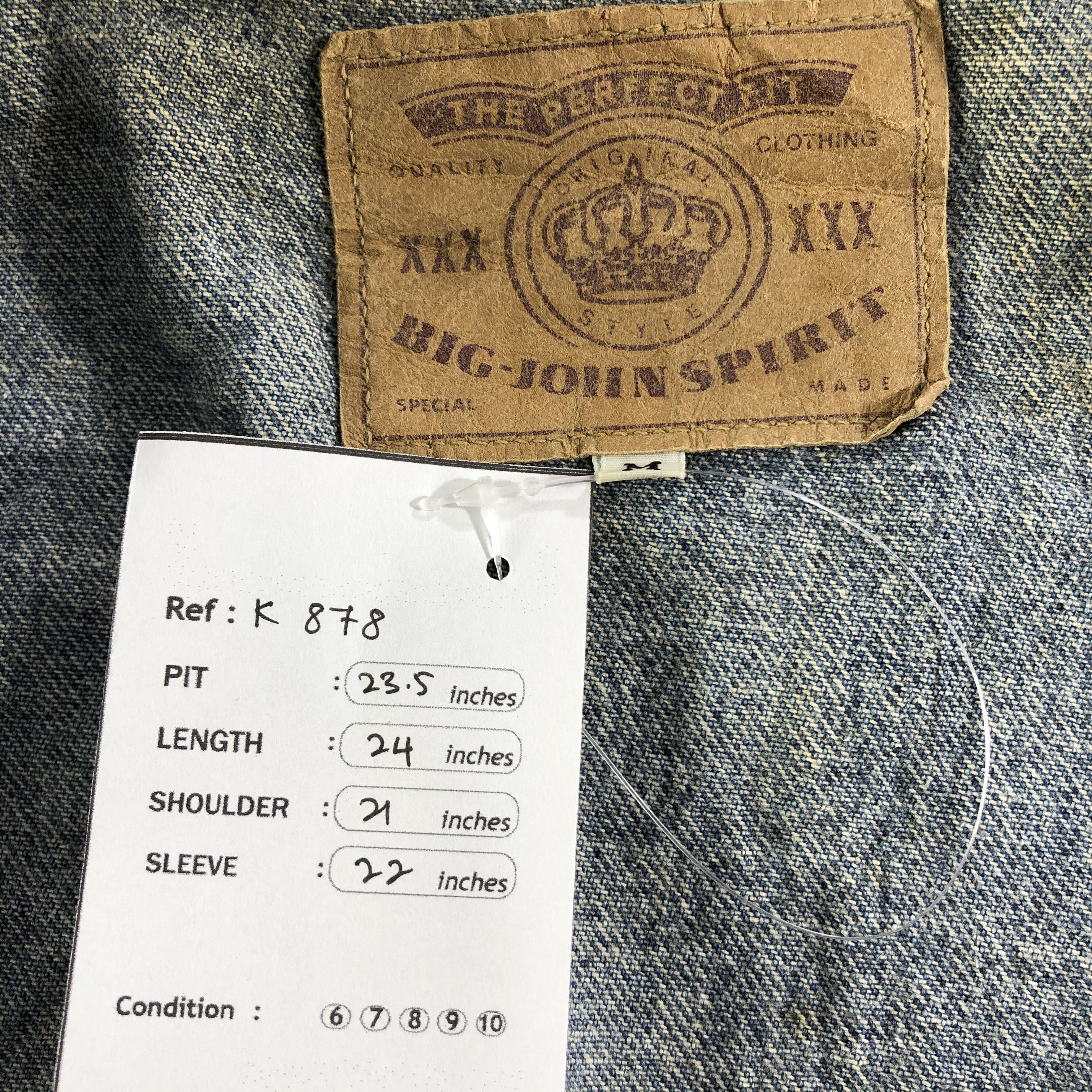 Big John Vintage Dirty Wash Big John Denim Jacket Size US M / EU 48-50 / 2 - 11 Thumbnail