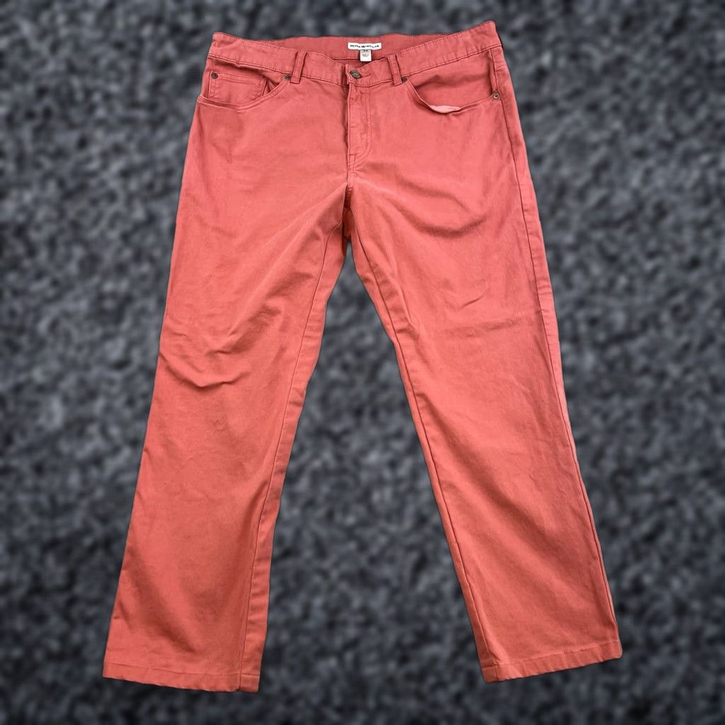 Peter Millar Peter Millar Pants Mens 34 Pink Chino Tapered Casual Pockets Preppy Adult Size US 34 / EU 50 - 1 Thumbnail