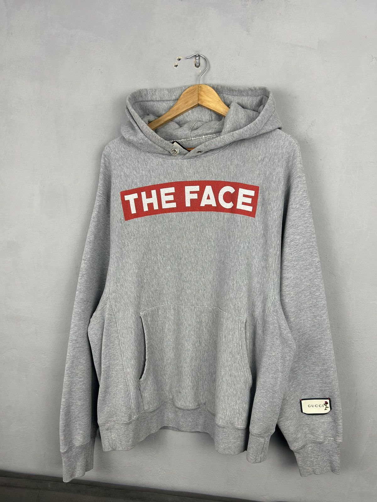 Gucci Gucci “The Face” Grey Hoodie – Box Logo Style – Size M Size US M / EU 48-50 / 2 - 2 Thumbnail