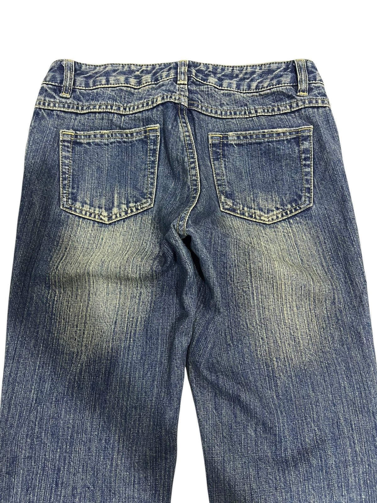 If Six Was Nine × Japanese Brand × Le Grande Bleu (L.G.B.) FLARE💥 Y2K JAPANESE BRAND RUSTY WASHED BLUE JEANS Size 29" - 9 Thumbnail