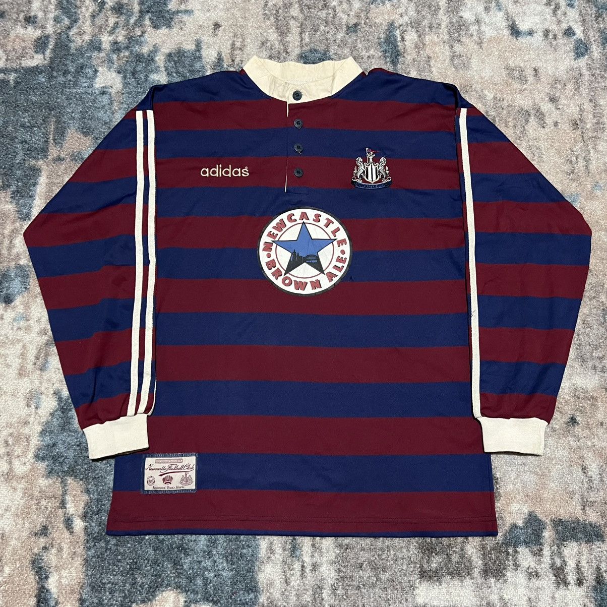 NEWCASTLE UNITED 1995-96 AWAY FOOTBALL SHIRT ADIDAS JERSEY