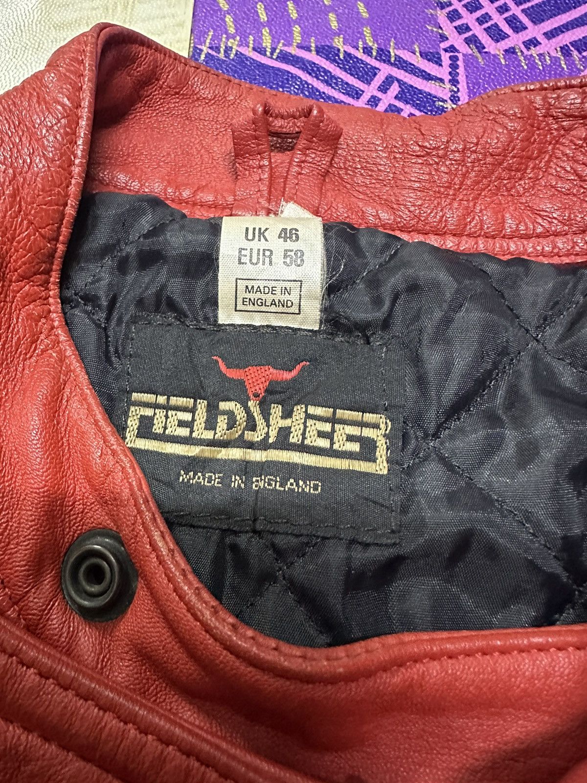 Vintage Vtg 80s Fieldsheer rider leather jacket Size US L / EU 52-54 / 3 - 3 Thumbnail
