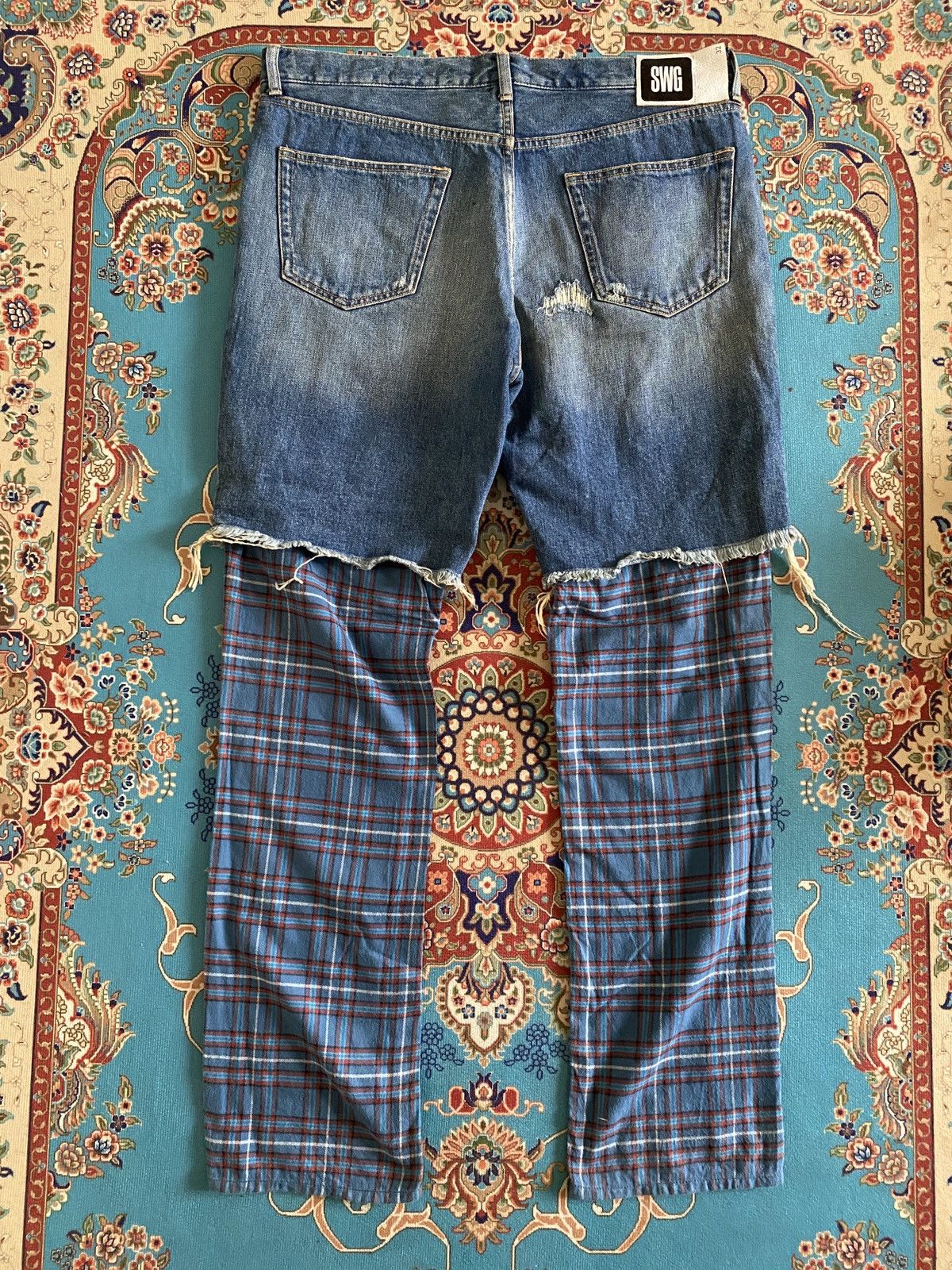 Japanese Brand Japanese Brand Swagger Hybrid Design Distressed Denim Size US 36 / EU 52 - 3 Thumbnail