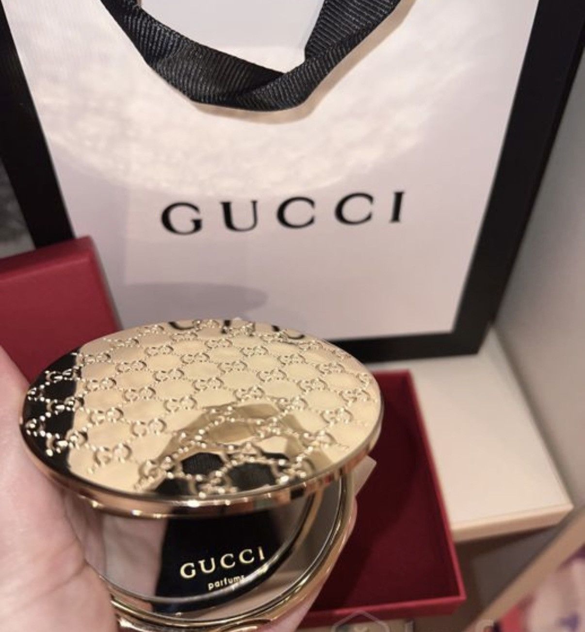 Gucci Gucci Gold Monogram Double Mirror Size ONE SIZE - 1 Thumbnail
