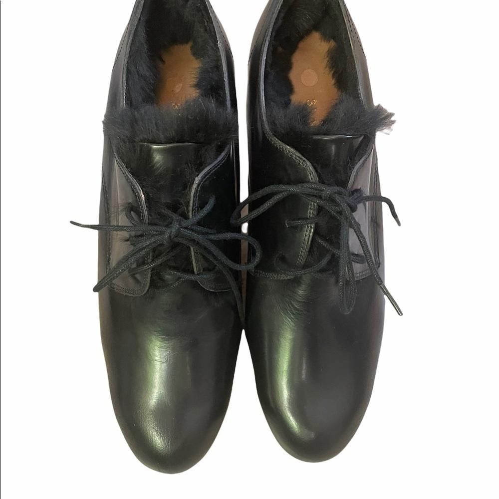 3.1 Phillip Lim 3.1 PHILLIP LIM Black Leather Fur Trim Wedge Pumps Size 10 Size US 10 / IT 40 - 5 Thumbnail