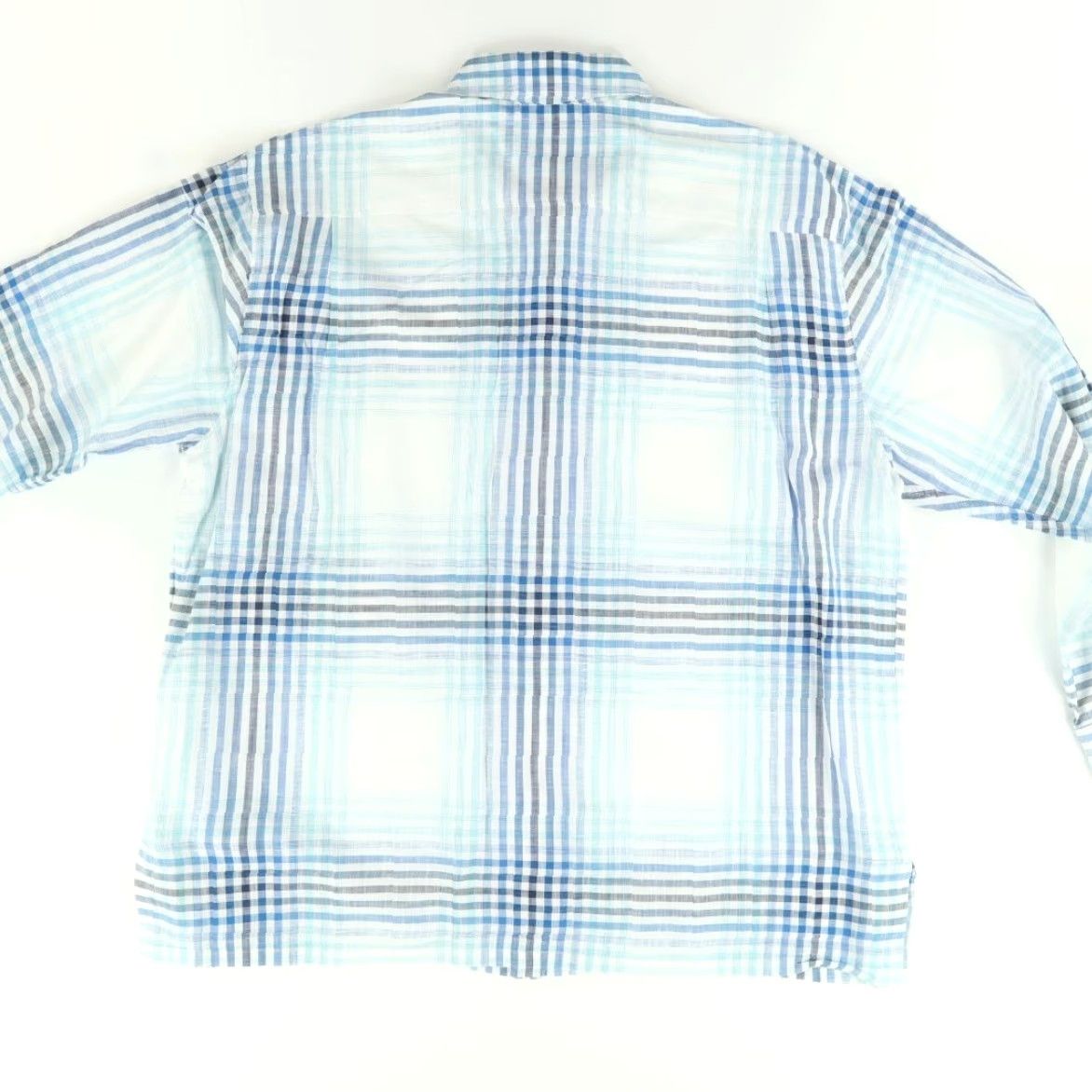Vintage True Measure of a Man Shirt XL White Plaid Button Up Linen Cotton Blend Long Sleeve Mens Size US XL / EU 56 / 4 - 4 Thumbnail