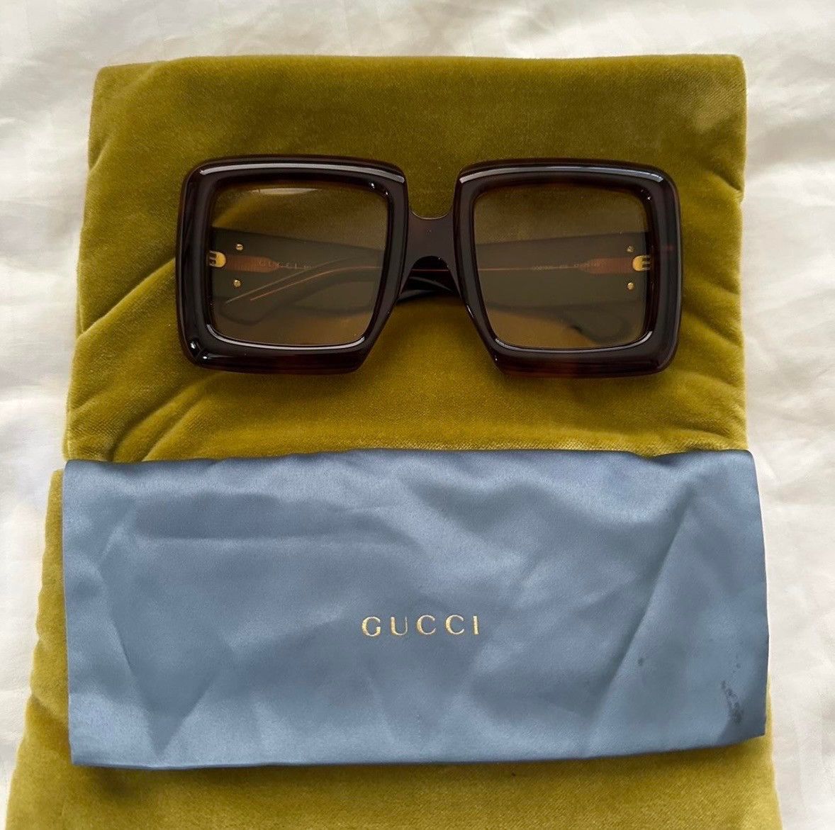 Gucci GUCCI GGO783S 002 tortoise shell square sunglasses Size ONE SIZE - 1 Thumbnail