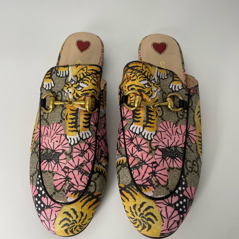 Gucci Gucci Colorful Tiger Print Slippers 0079 Size US 5.5 / EU 38 - 1 Thumbnail