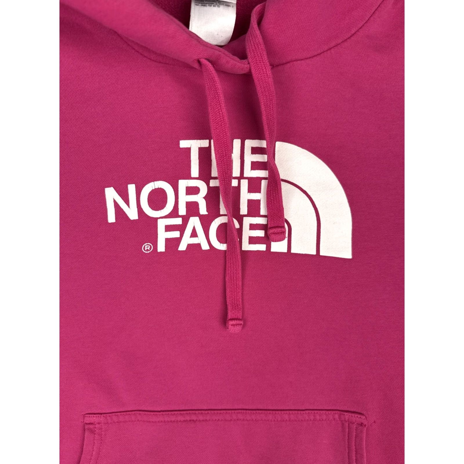 The North Face The North Face Hoodie Womens Large Pink Logo Pullover Kangaroo Fleece Sweatshirt Size L / US 10 / IT 46 - 6 Thumbnail