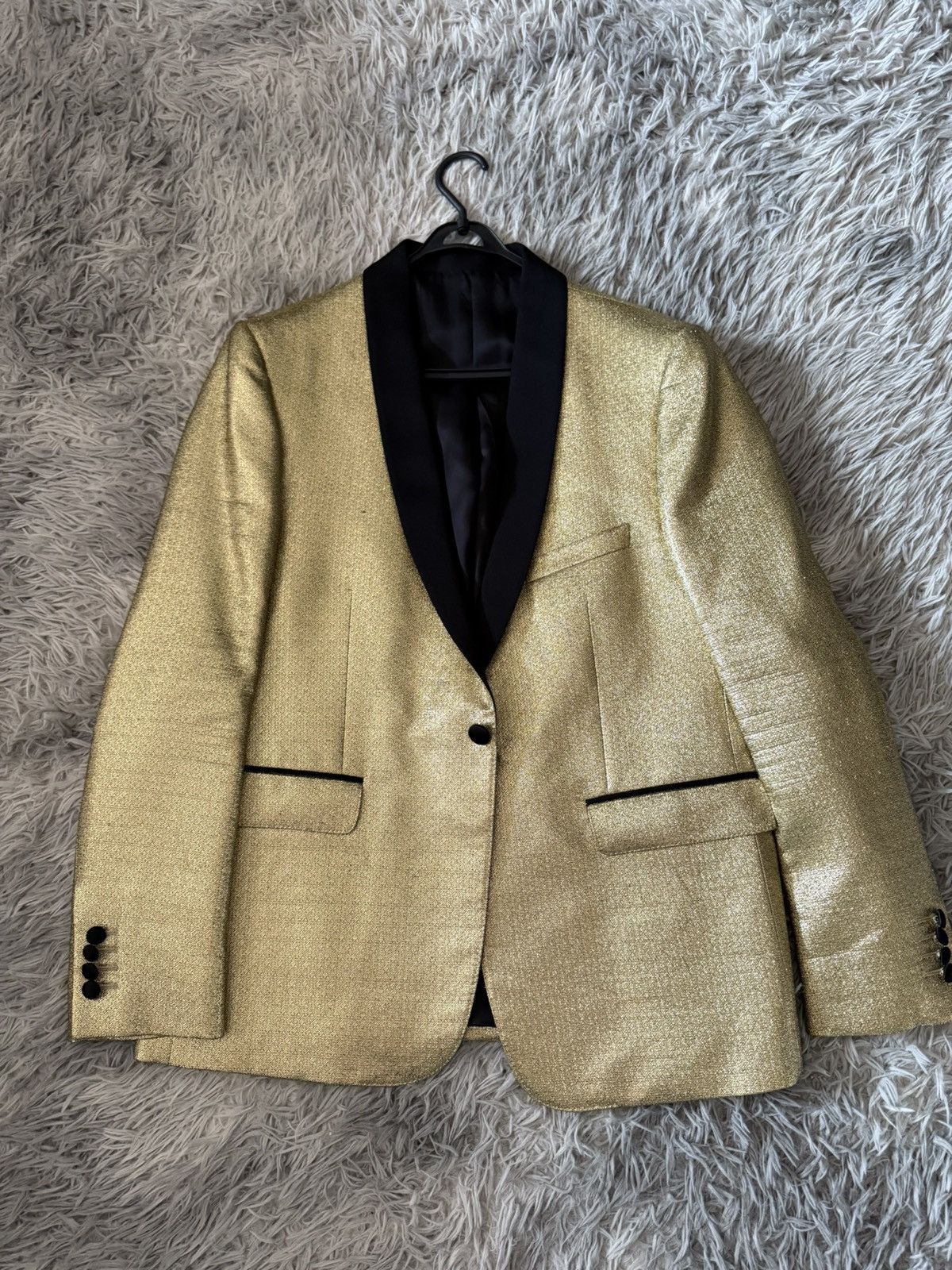 Celine × Hedi Slimane Gold blazer Size 42S - 1 Thumbnail