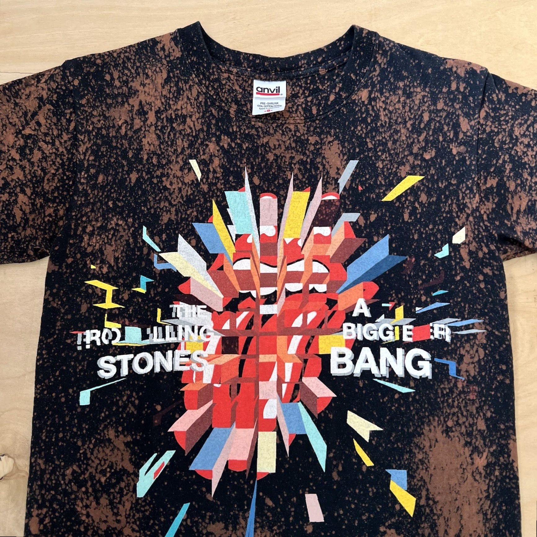 Anvil VINTAGE Rolling Stones A Bigger Bang Tour Shirt Small Black Mens T-Shirt Rock Music Band Logo Cute Size US S / EU 44-46 / 1 - 3 Thumbnail