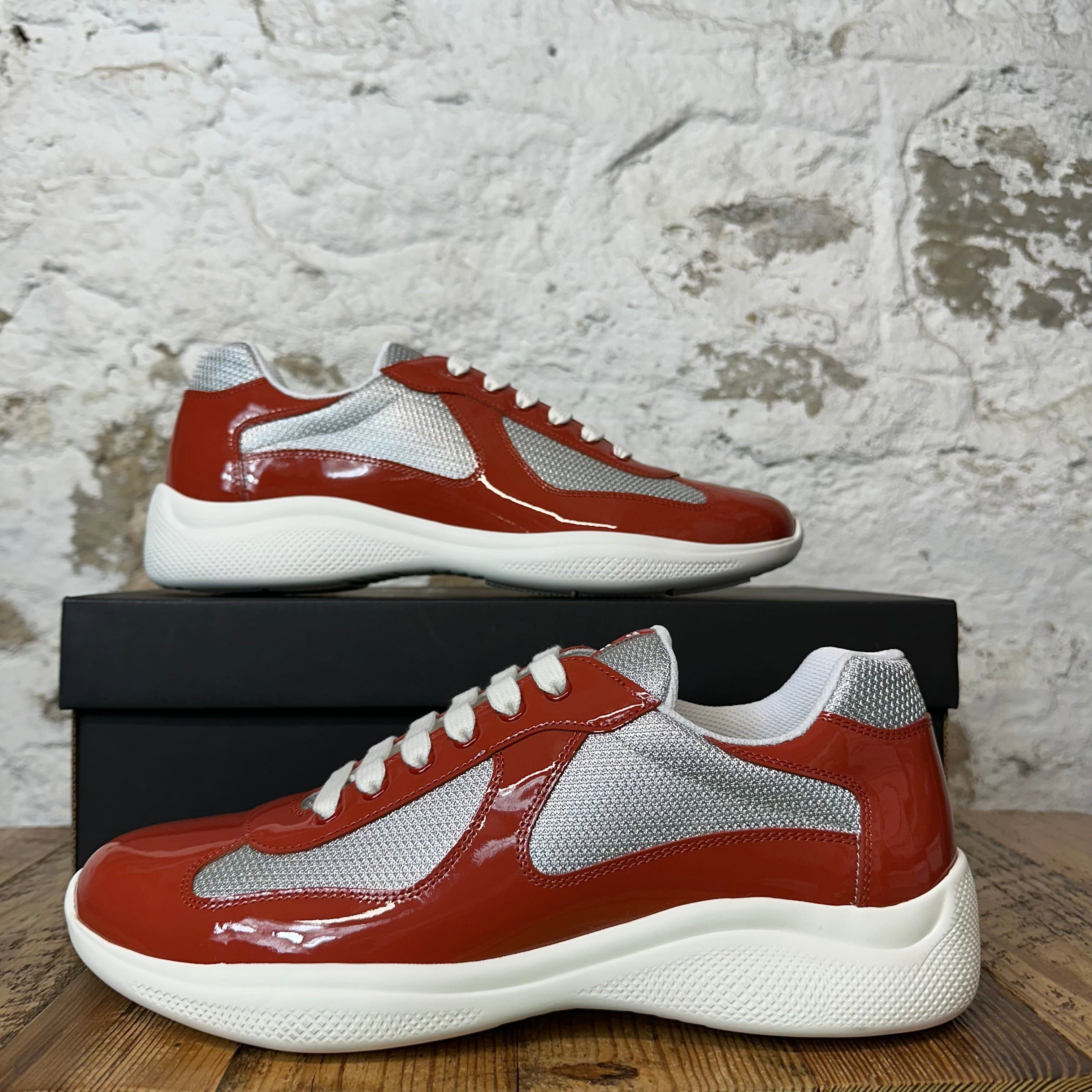 Prada Prada Americas Cup Rame Red Patent Sneaker Size 10 NEW Size US 10 / EU 43 - 1 Thumbnail