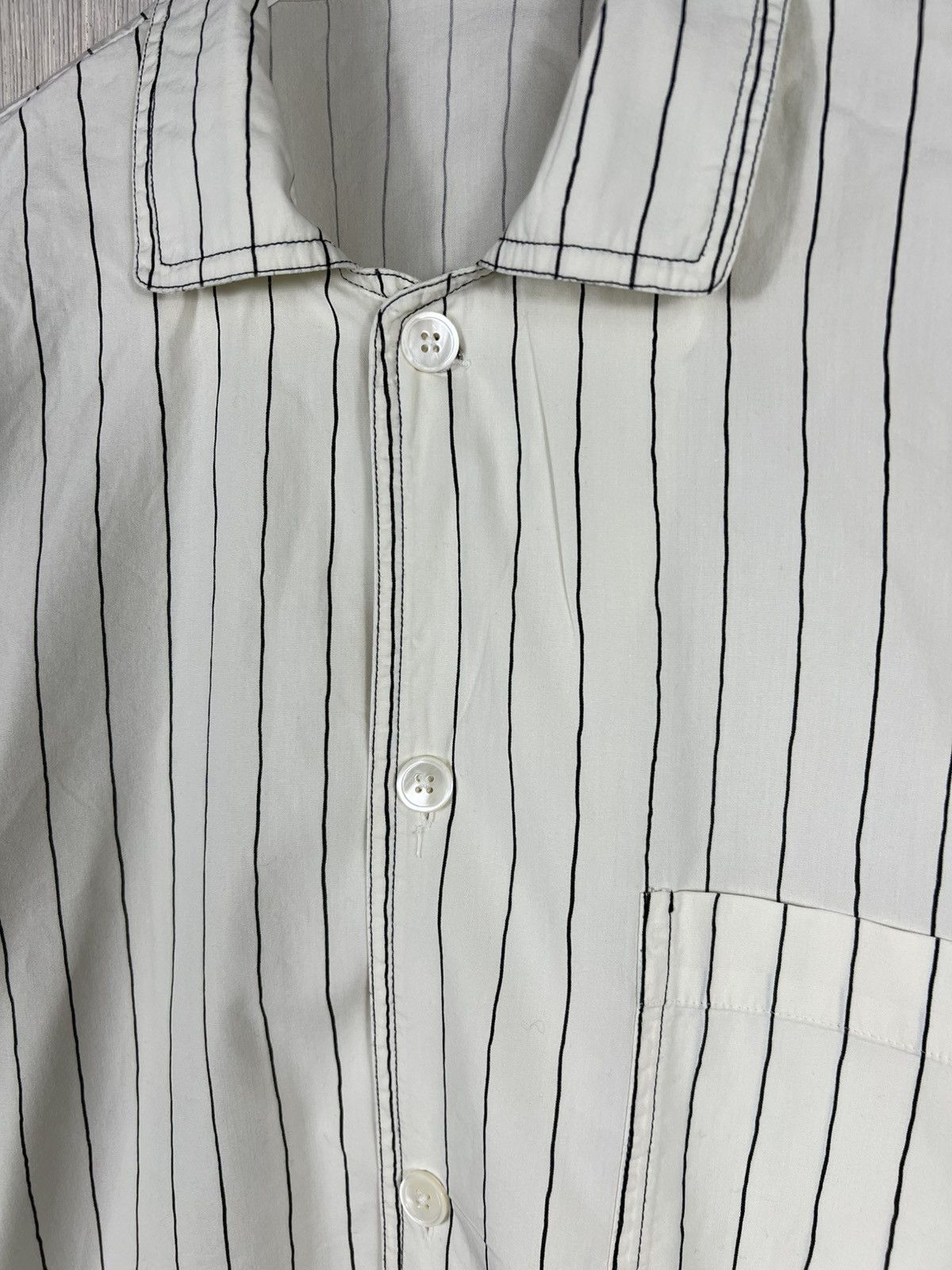 Stussy × Tekla Stussy x Tekla striped pajama button up pocket organic shirt Size US L / EU 52-54 / 3 - 7 Thumbnail
