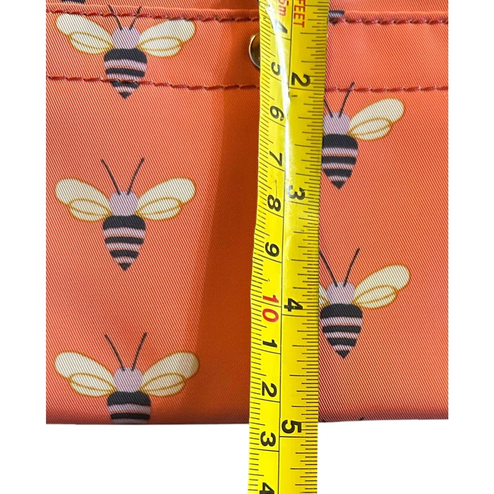 Fossil Fossil Wristlet Pink Purple Bumble Bees Print Zip Card Wallet Brown Strap Women Wristlet Size ONE SIZE - 7 Thumbnail