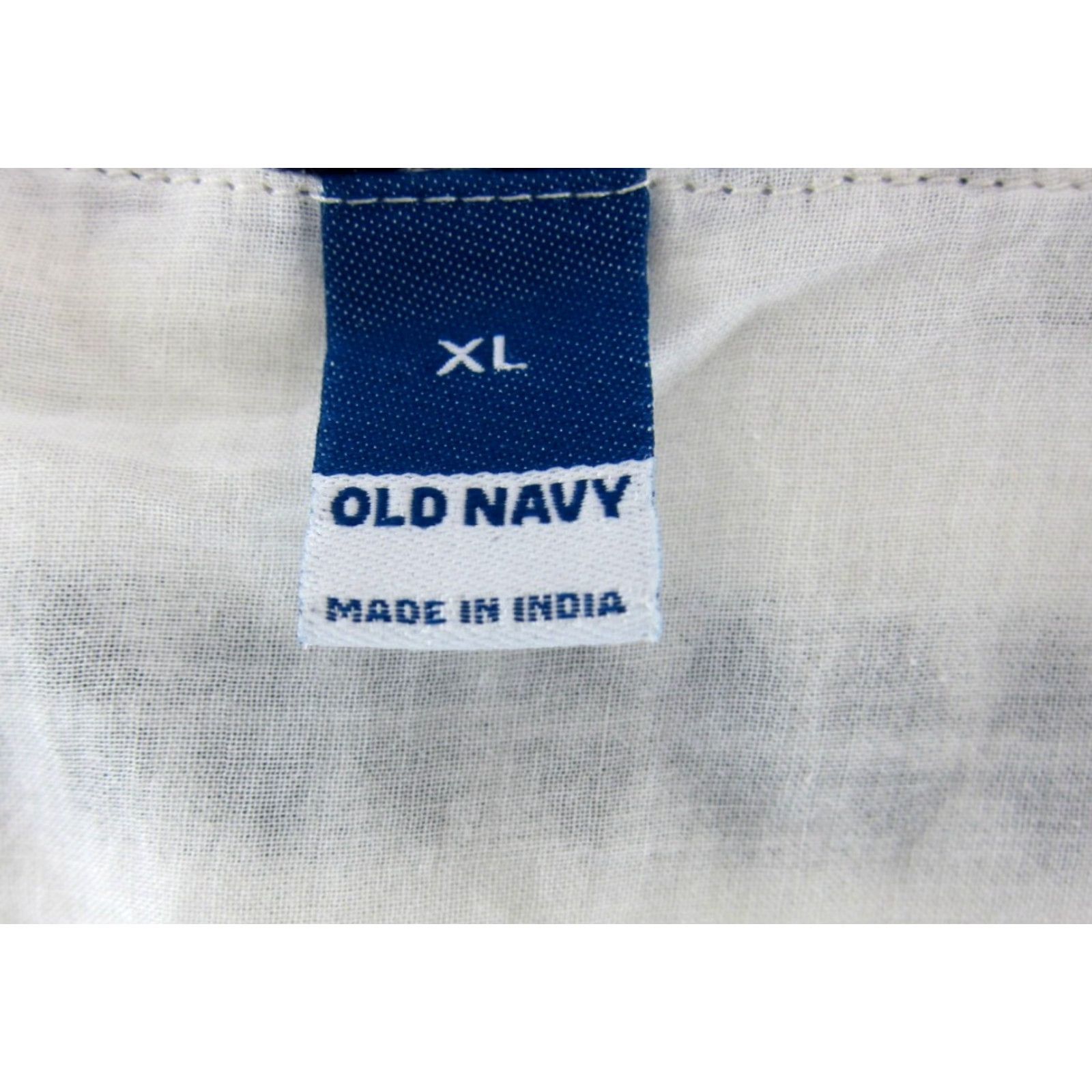 Old Navy VINTAGE Old Navy Blue White V-Neck Short Sleeve Cotton Pocket Empire Waist Smock Dress XL Size 40" / US 18 - 3 Thumbnail