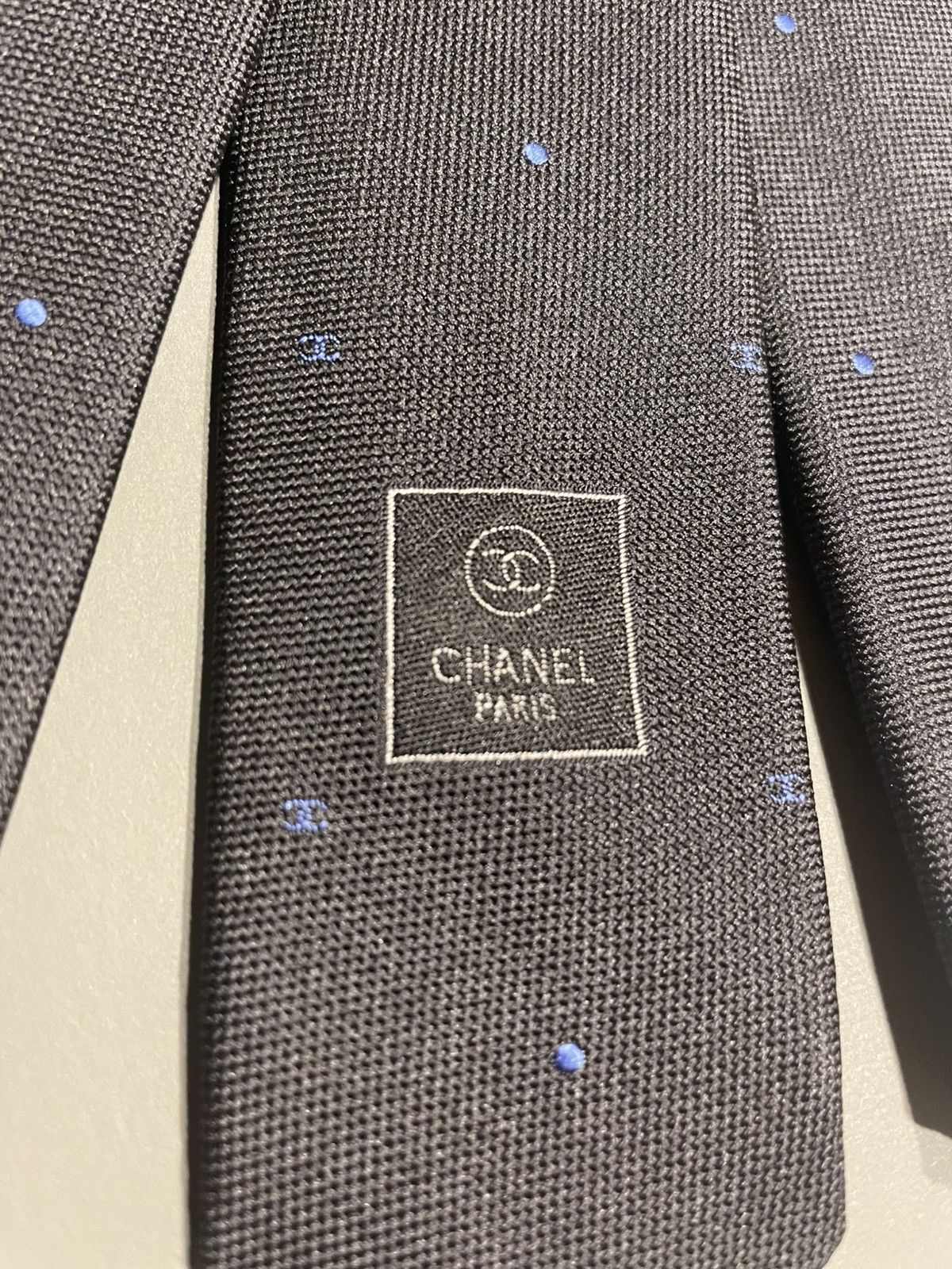 Chanel Chanel grey tie silk made in Italy Size ONE SIZE - 3 Thumbnail