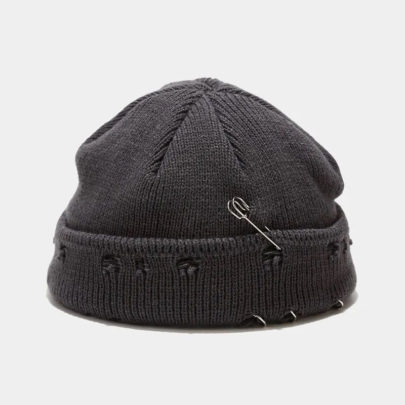 Other Distressed Dark Grey Beanie Size ONE SIZE - 1 Thumbnail