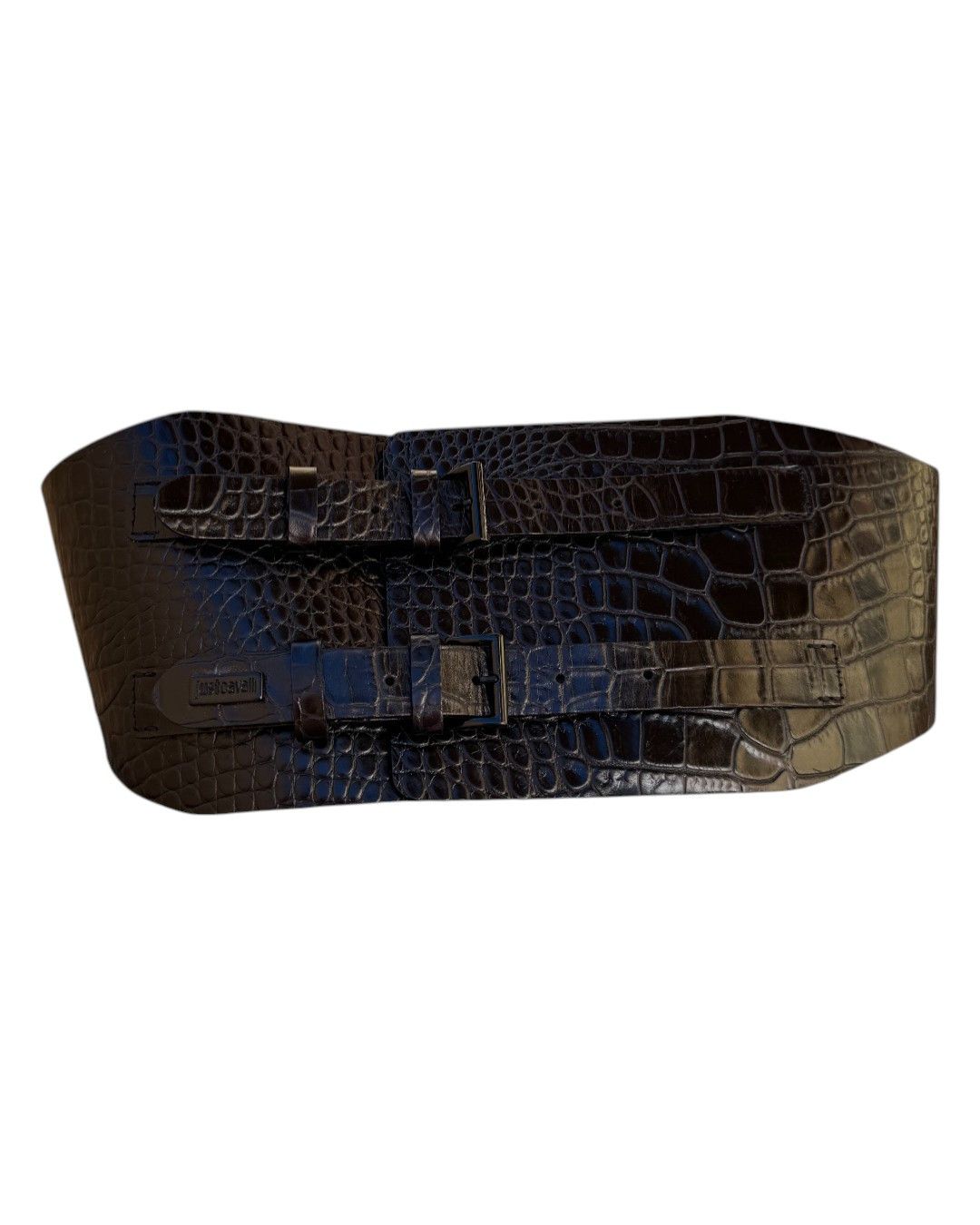 Roberto Cavalli EMBOSSED CROCODILE LEATHER BELT Size ONE SIZE - 3 Thumbnail