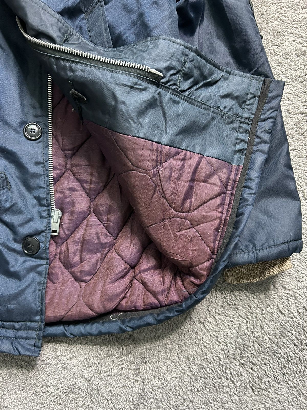 Vintage Vintage 60s/70s Nylon Lined Flight Jacket Fur Size US S / EU 44-46 / 1 - 5 Thumbnail