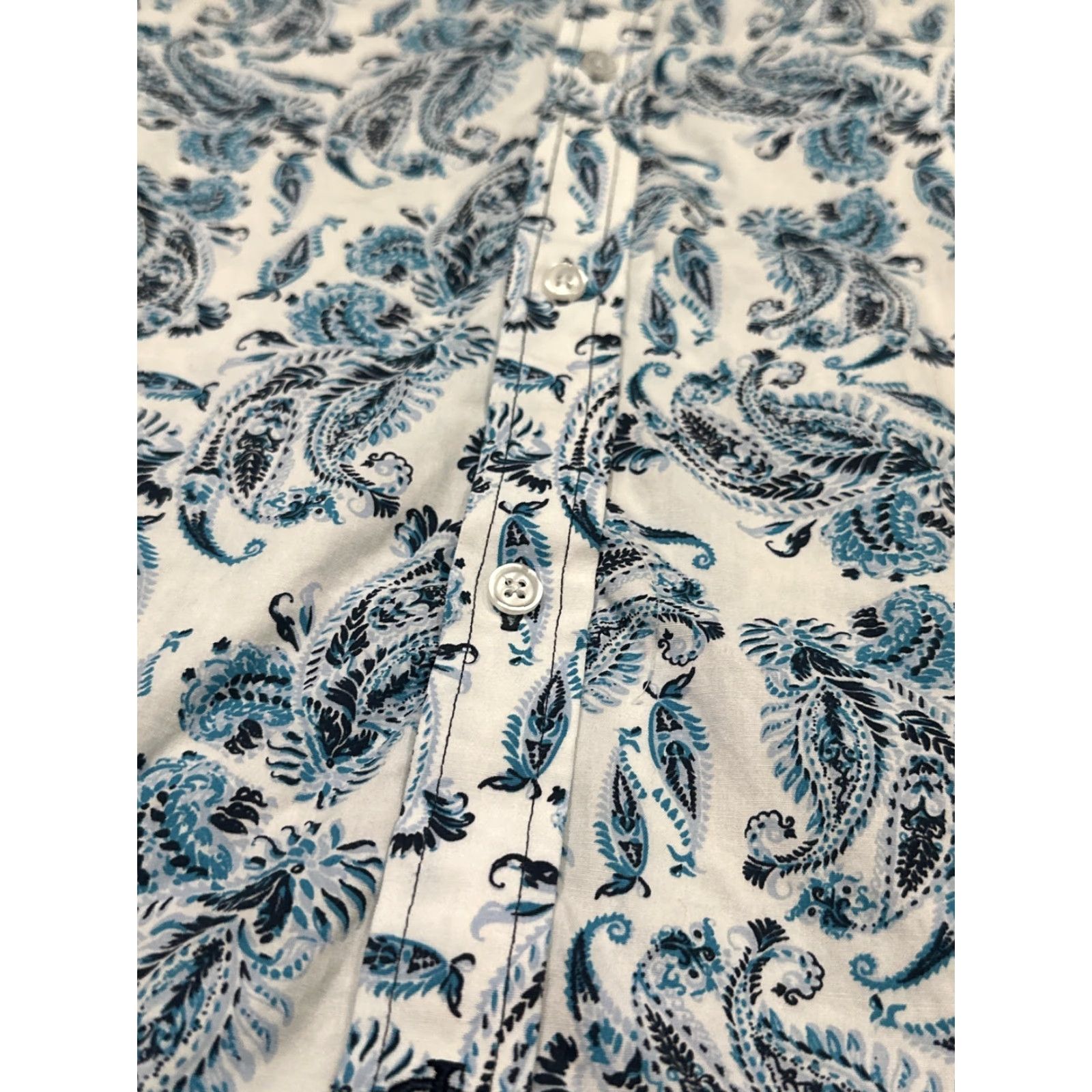 Cody James Cody James Core Button Up Shirt 2XL Paisley Western Regular Fit 100% Cotton Blue Button-Down Collar Mens Shirt Size US XXL / EU 58 / 5 - 5 Thumbnail