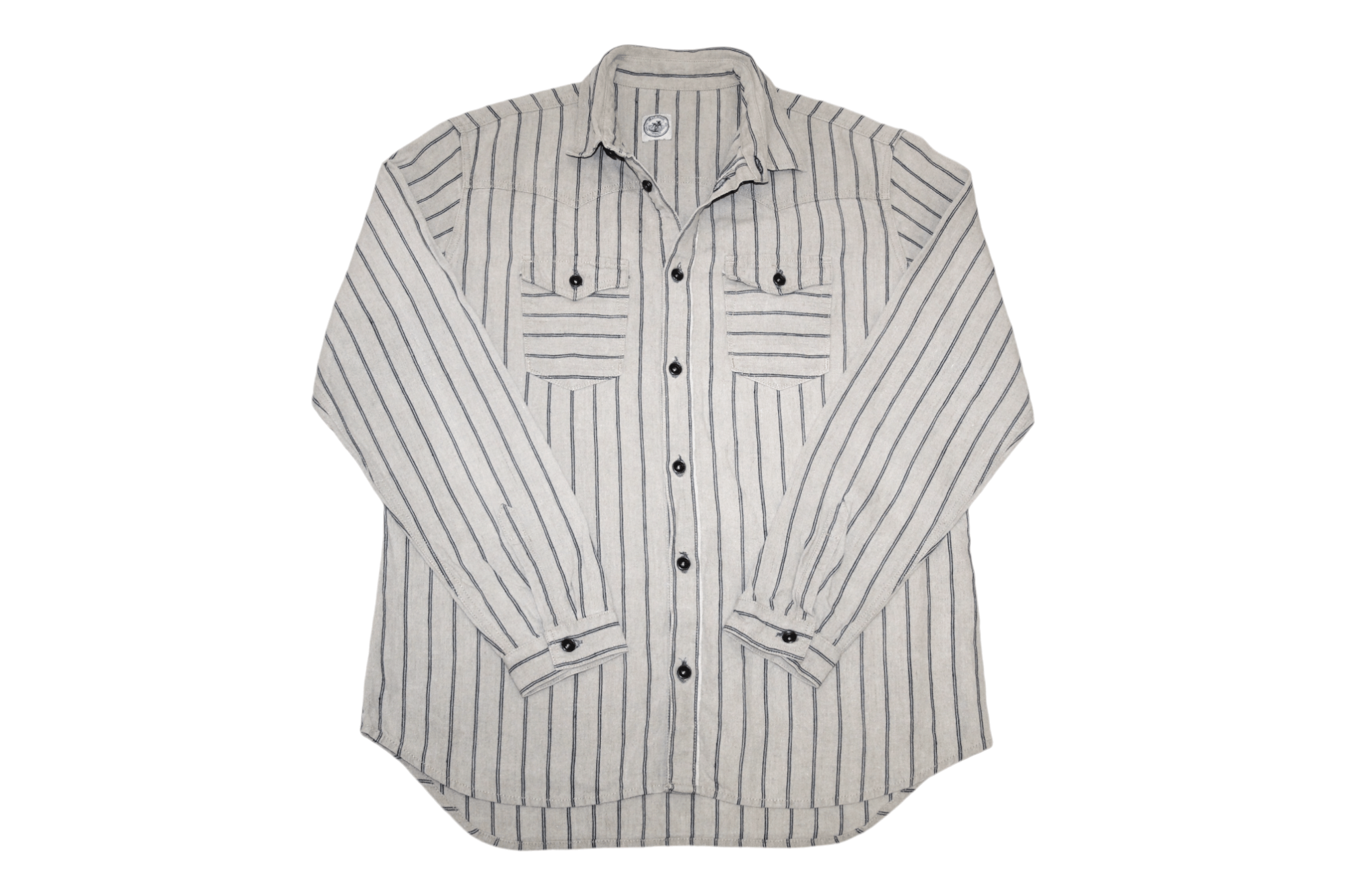 Japanese Brand IMjiT35020 Manufactus Srl Woven Raw Linen 18oz Western Shirt Size US XL / EU 56 / 4 - 15 Thumbnail